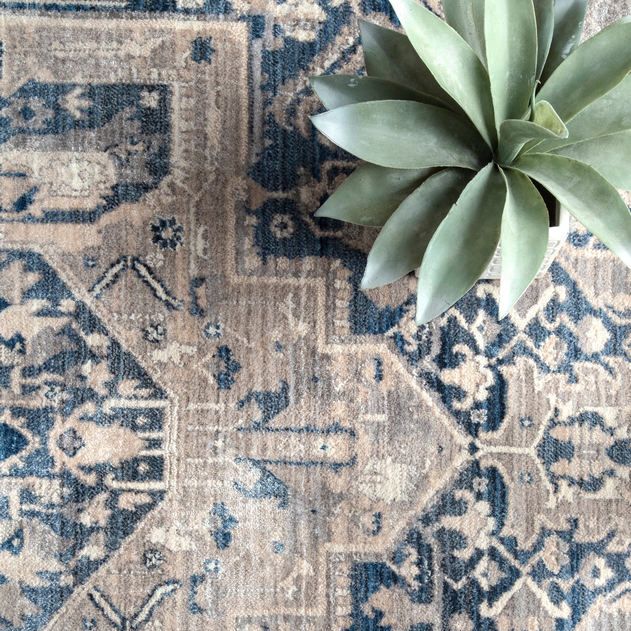 Harriet Vintage Medallion Fringe Area Rug - Image 5