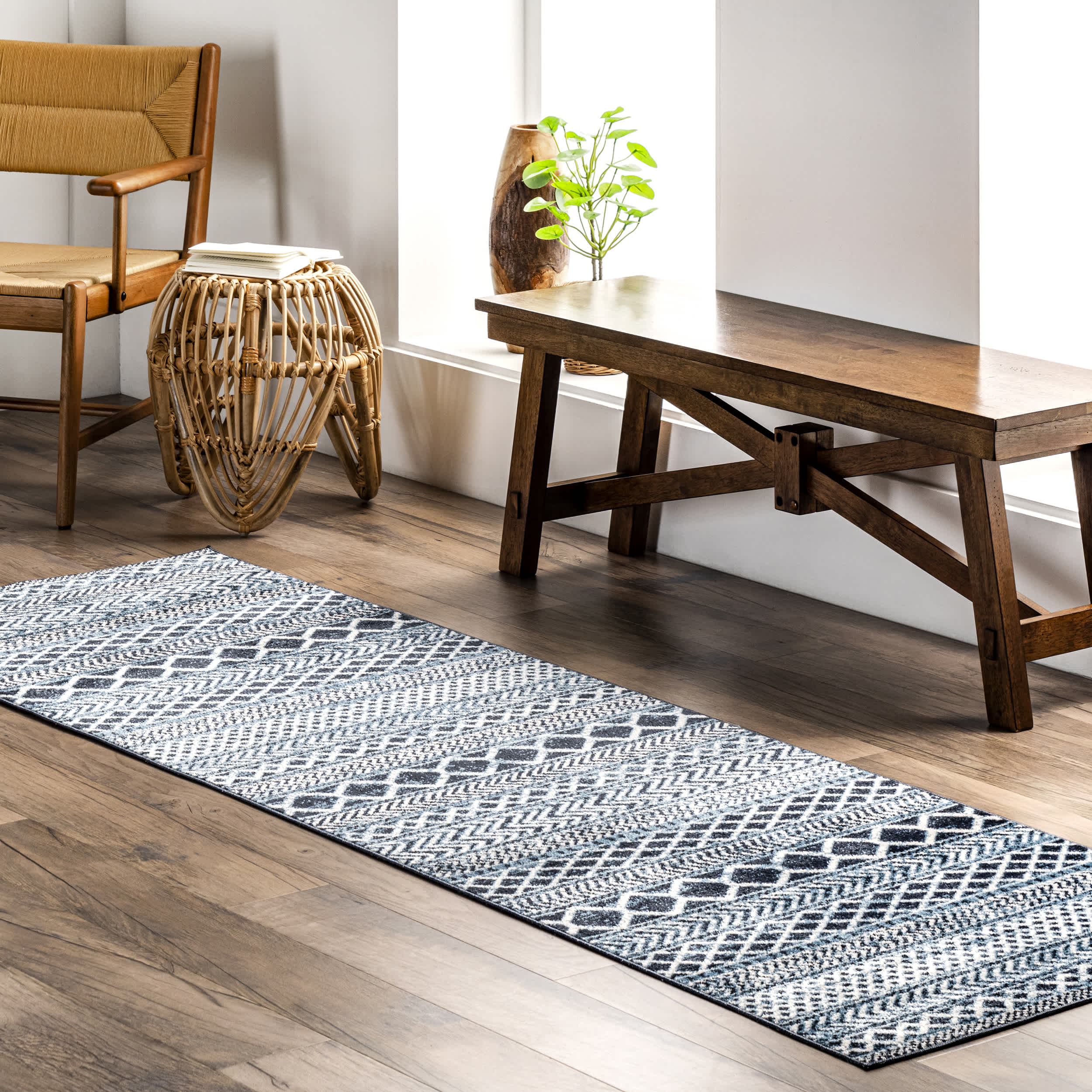 Ginnie Washable Banded Area Rug - Image 10