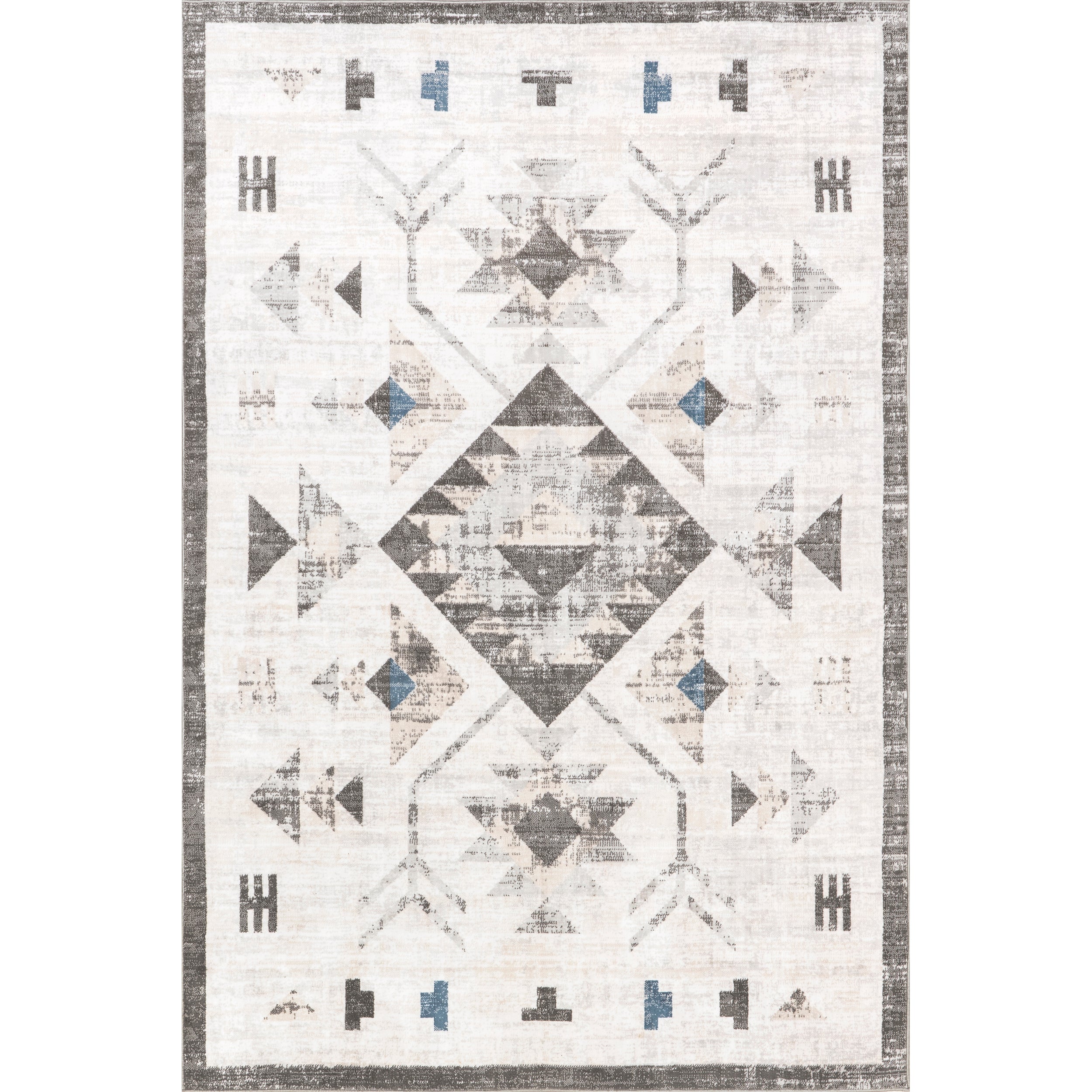 Irini Faded Southwestern Machine Washable Area Rug