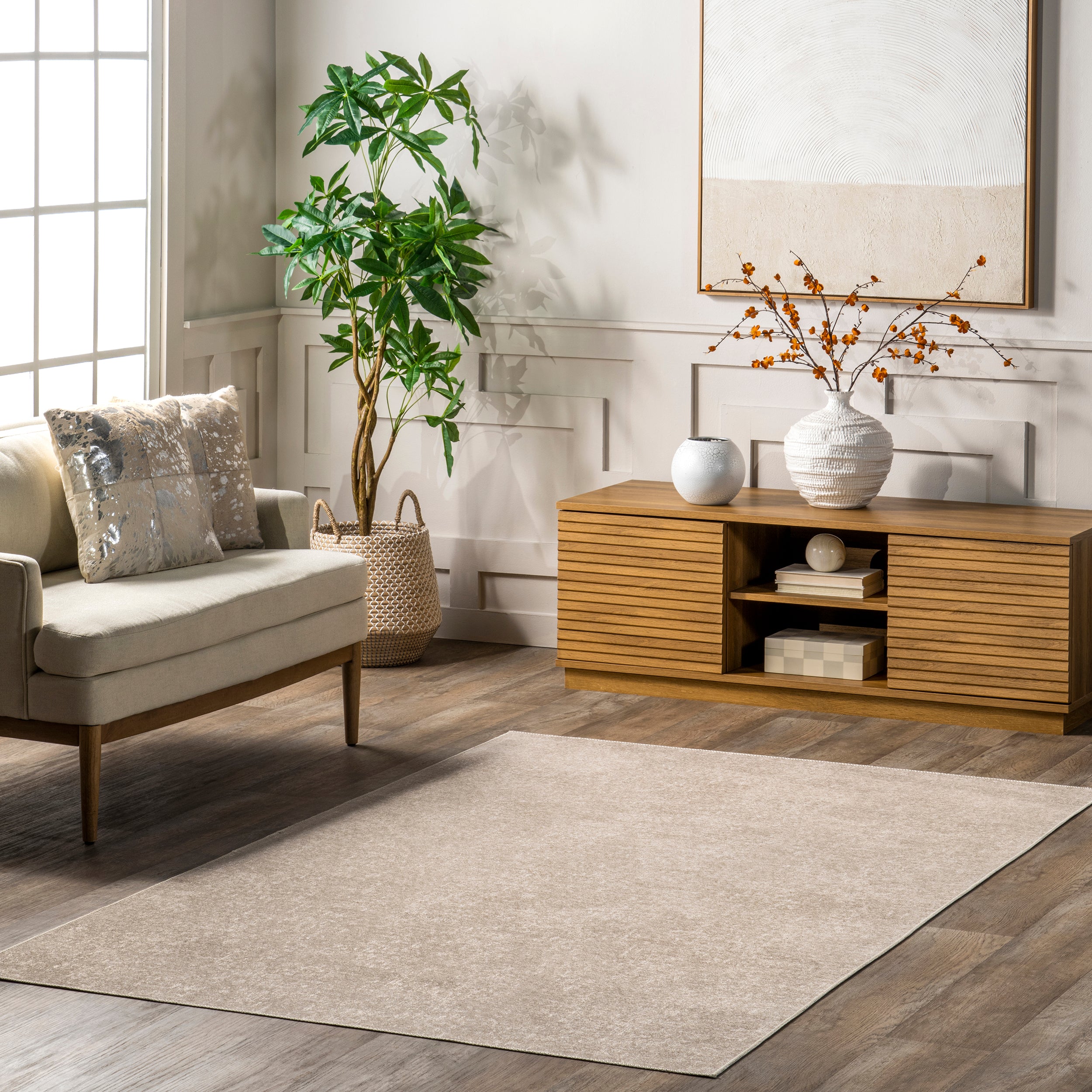 Elspeth Casual Faded Machine Washable Area Rug - Image 2