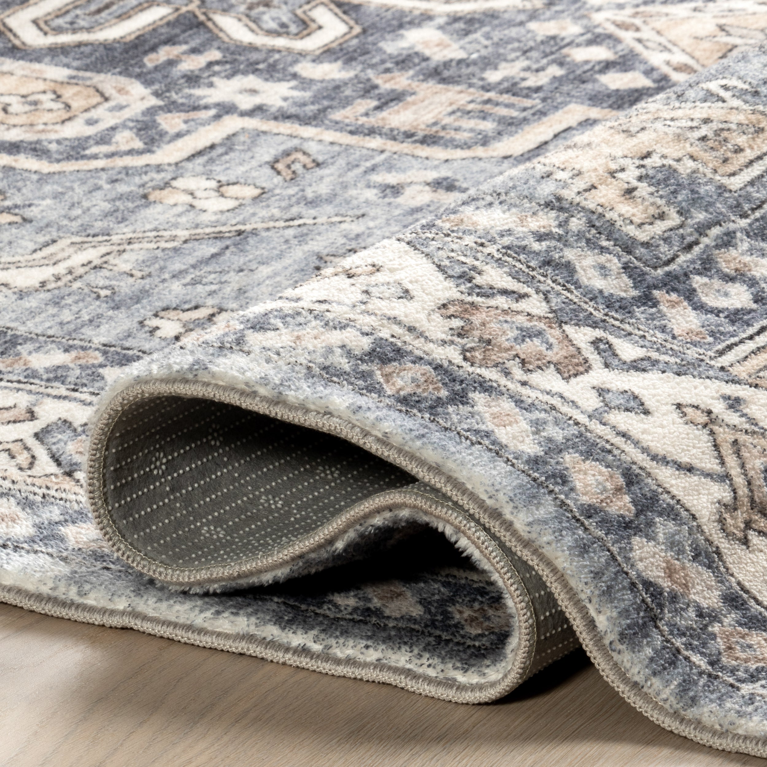 Jordan Vintage Medallion Machine Washable Area Rug - Image 4