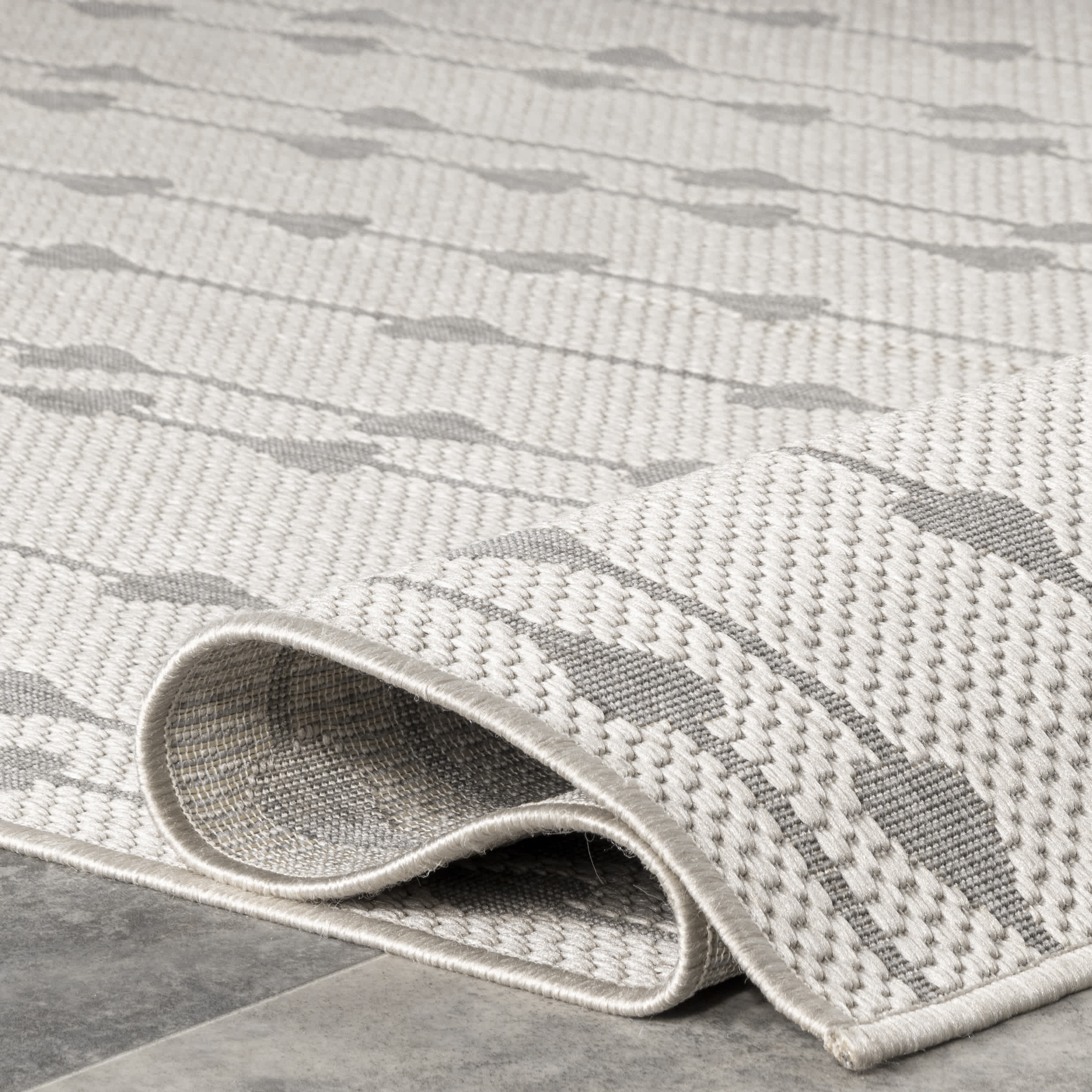 Kiernan Vertical Teardrop Stripe Indoor/Outdoor Area Rug - Image 7