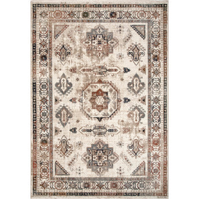 Carolina Fading Tribal Medallion Fringe Area Rug