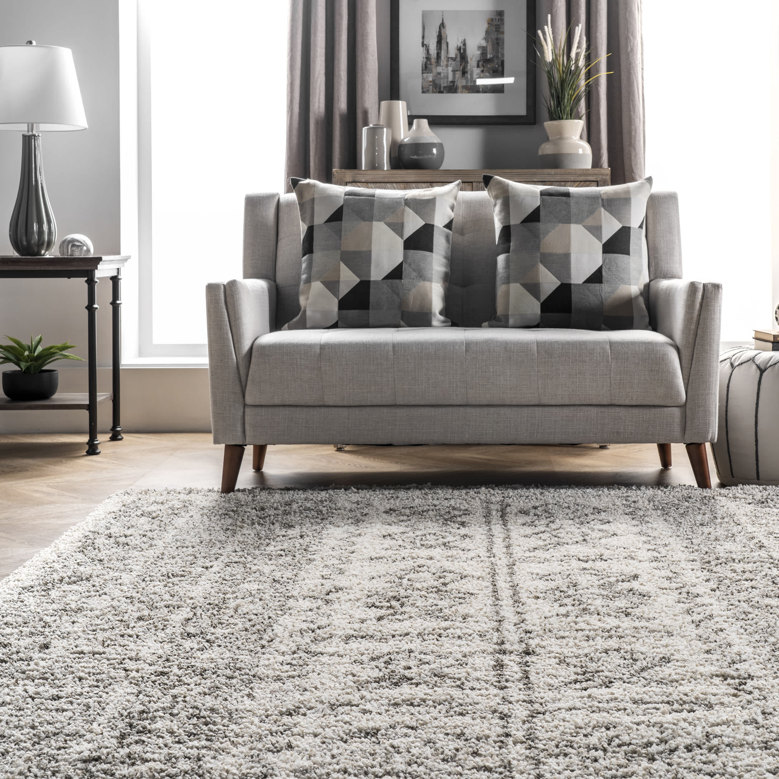 Hurley Tribal Shaggy Area Rug - Image 8
