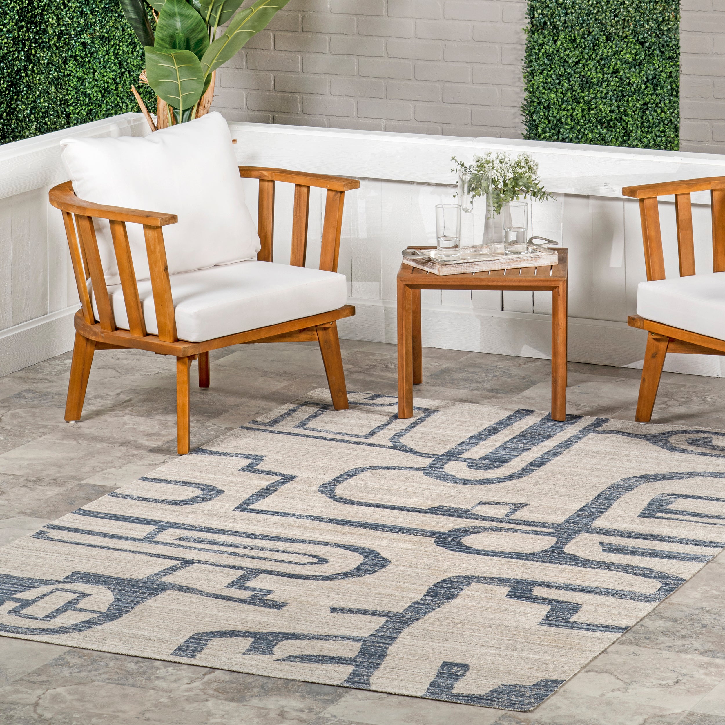 Milani Contemporary Machine Washable Indoor/Outdoor Area Rug - Image 2