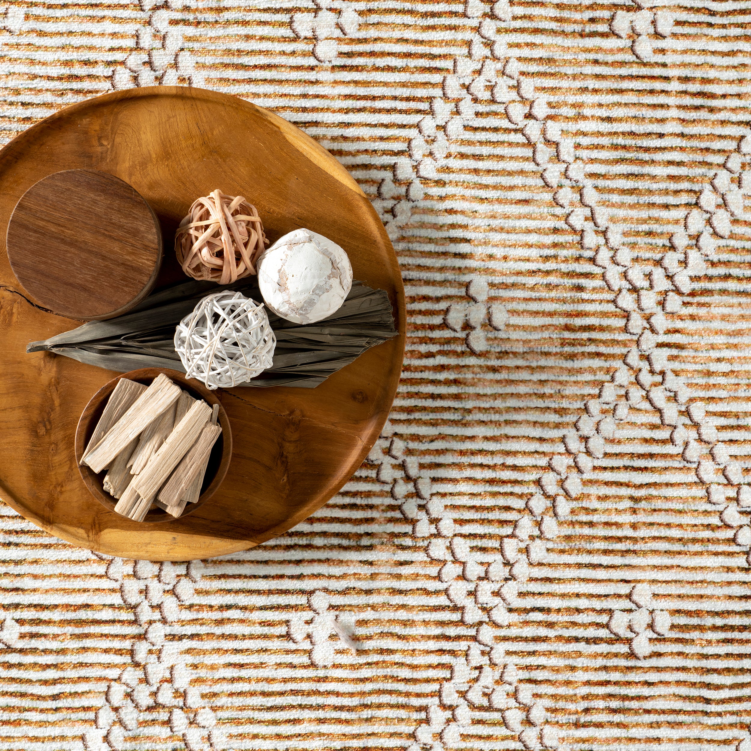 Úna Lattice Stain-Resistant Machine Washable Area Rug - Image 6