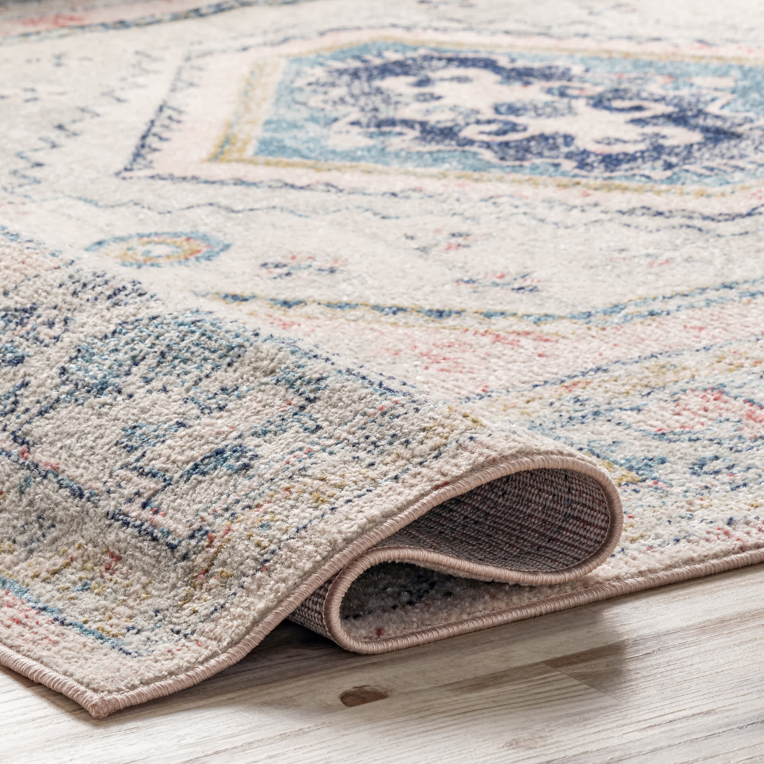 Chase Faded Vintage Medallion Area Rug - Image 4