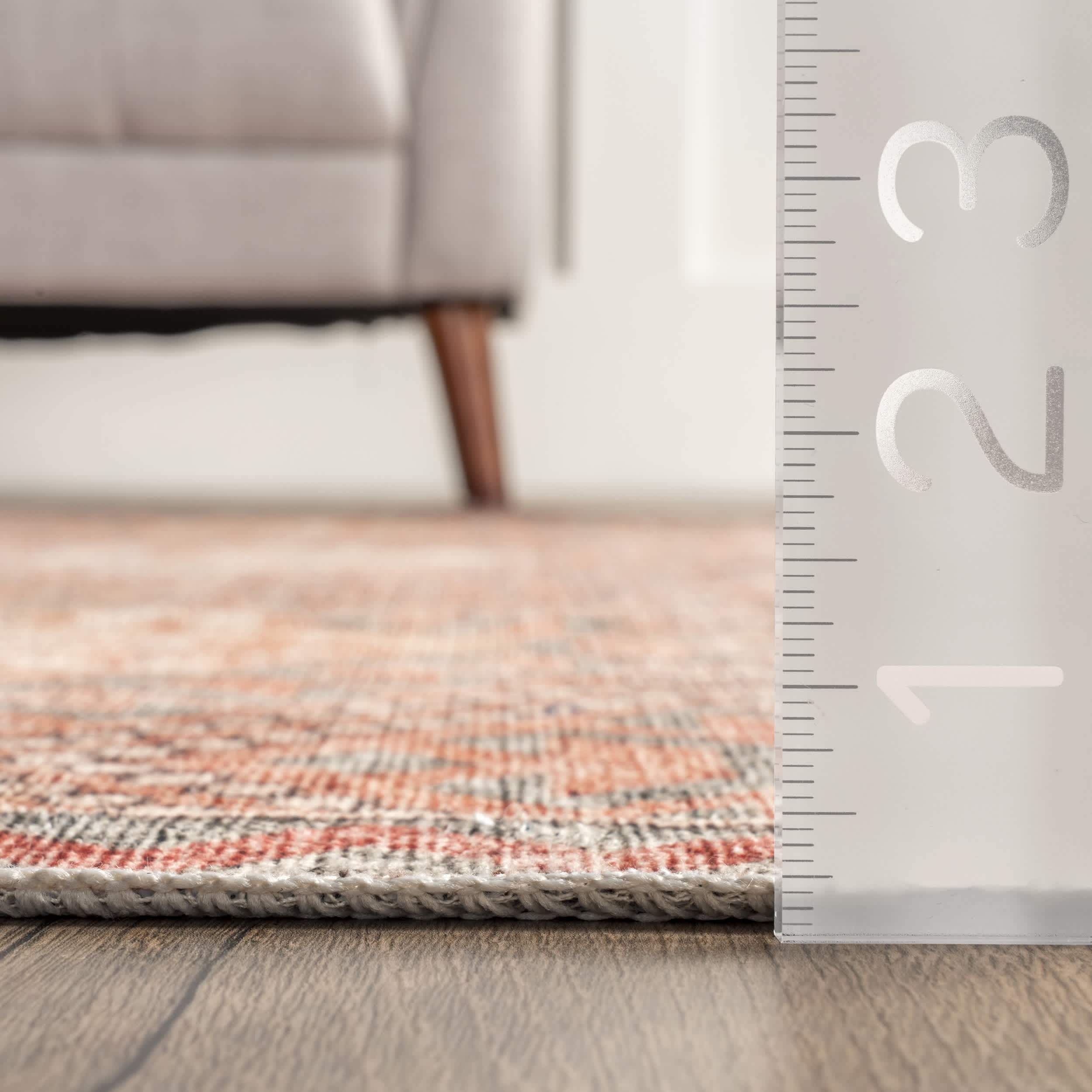 Serenity Machine Washable Diamond Trellis Area Rug - Image 3