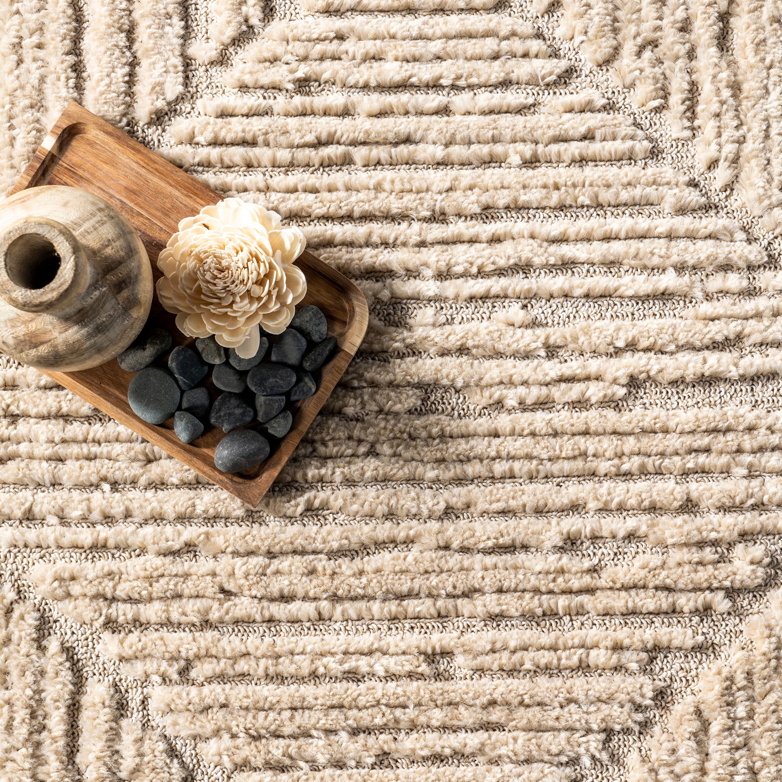 Kerry Textured Geometric Tasseled Area Rug - Image 25