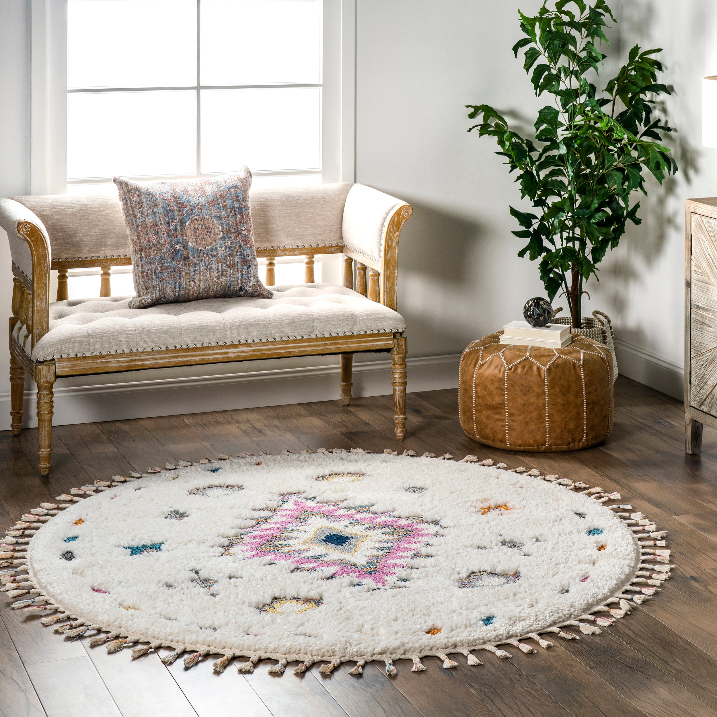 Jocelyn Tribal Shag Tasseled Area Rug - Image 10
