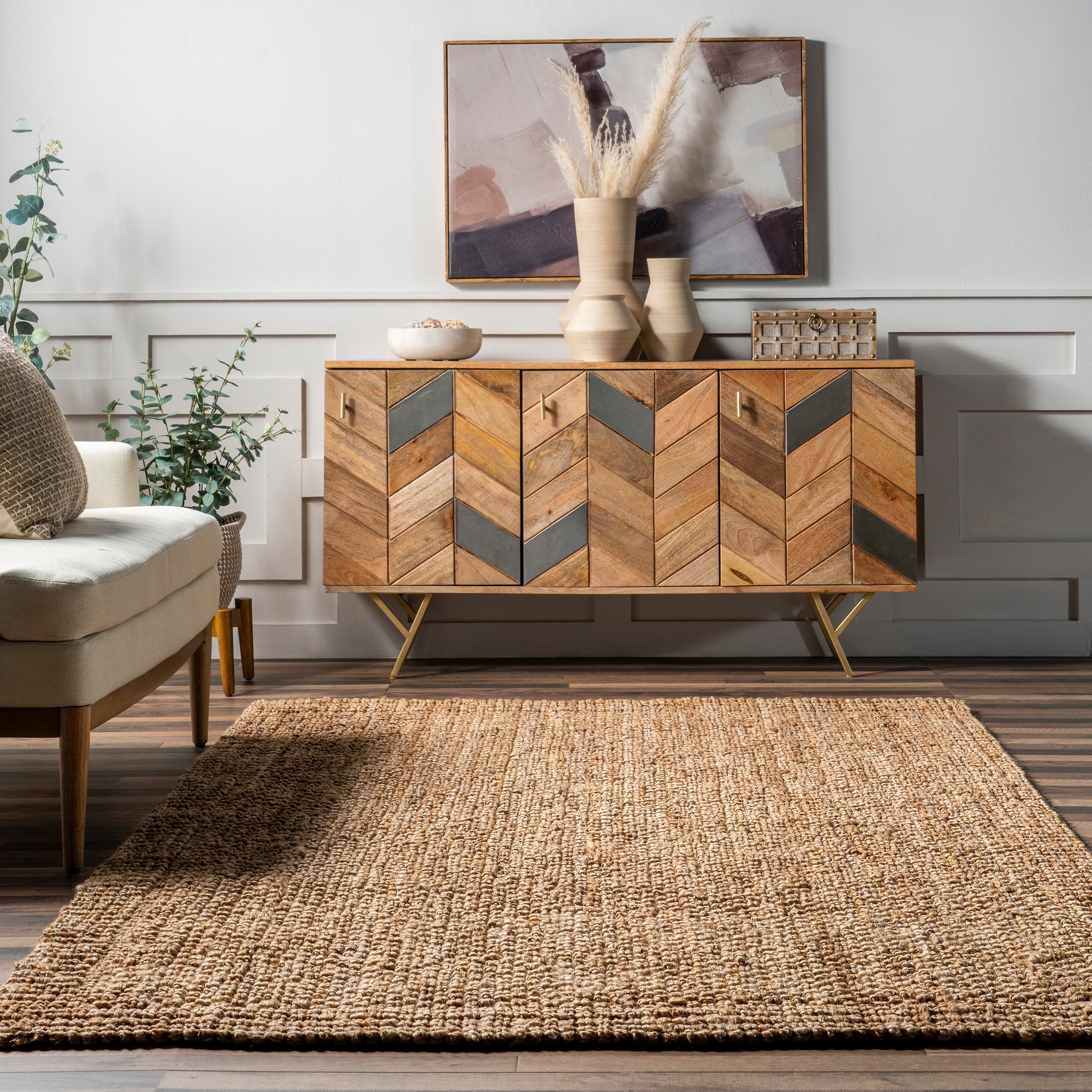 Hanne Casual Flatweave Jute Area Rug - Image 8