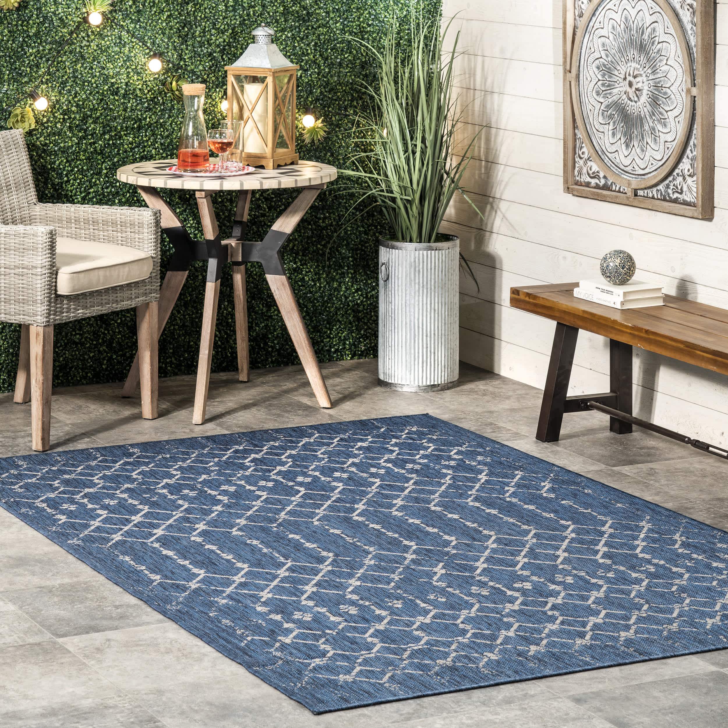 Grayson Moroccan Trellis Indoor/Outdoor Area Rug - Image 2