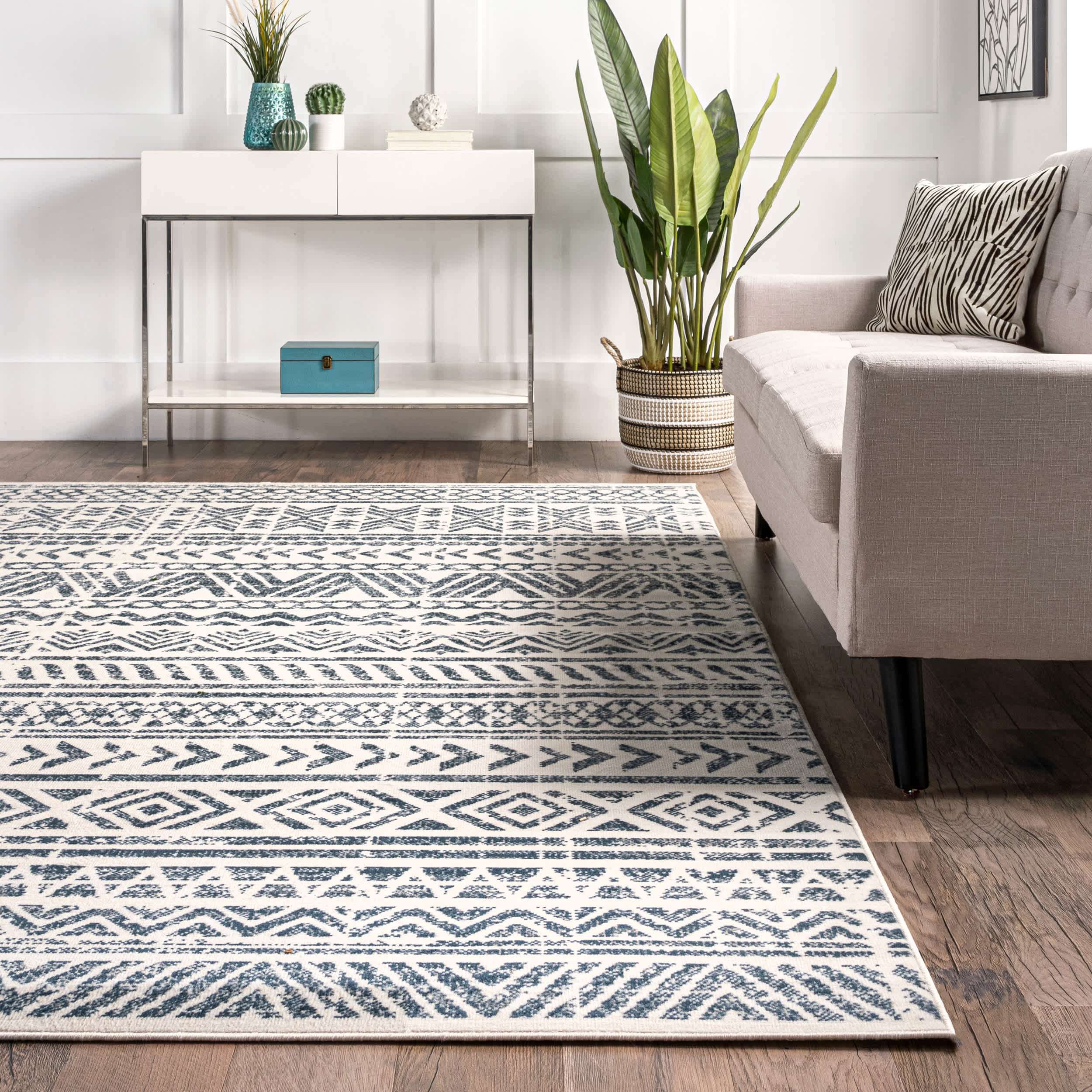 Chloe Tribal Motif Banded Area Rug - Image 8