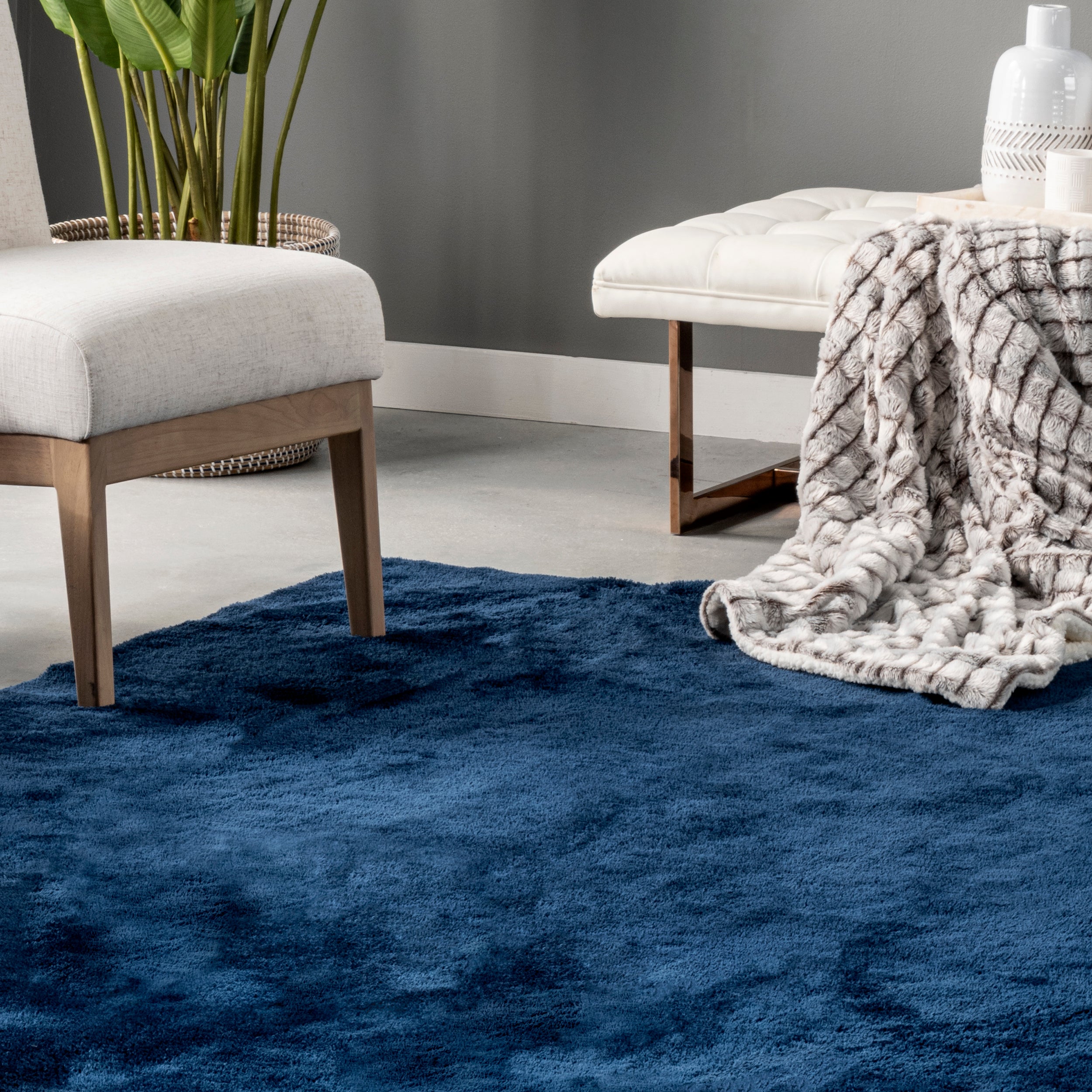 Loni Solid Machine Washable Shag Area Rug - Image 22