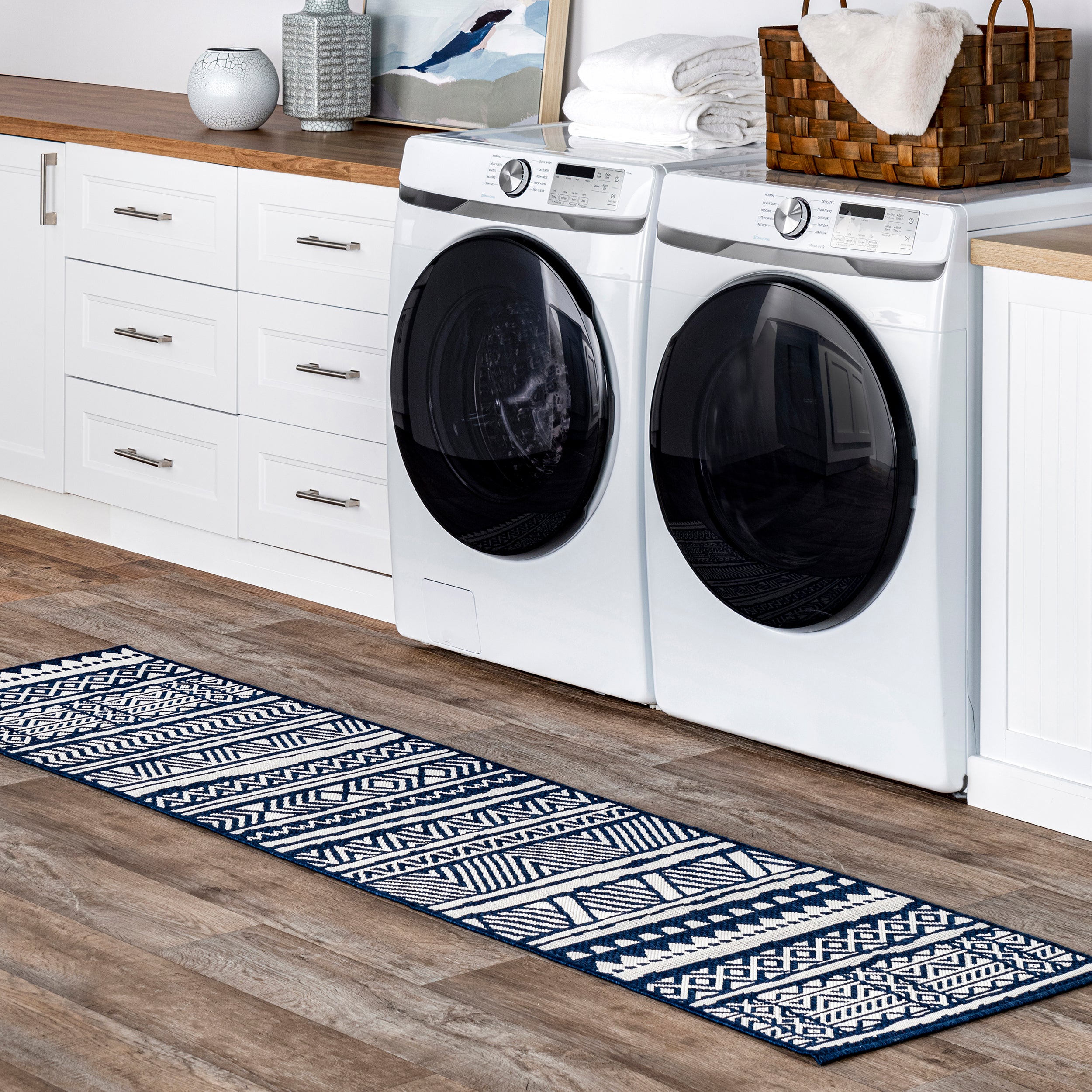 Abbey Tribal Striped Indoor/Outdoor Area Rug - Image 10