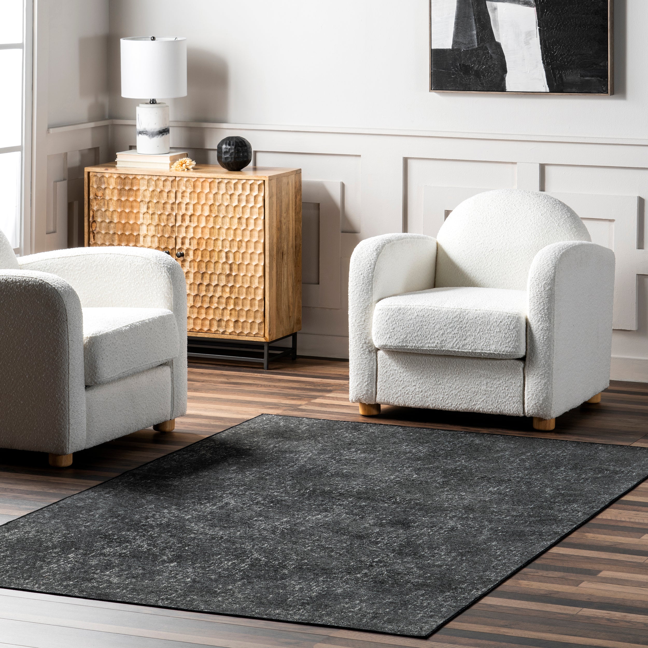 Elspeth Casual Faded Machine Washable Area Rug - Image 11
