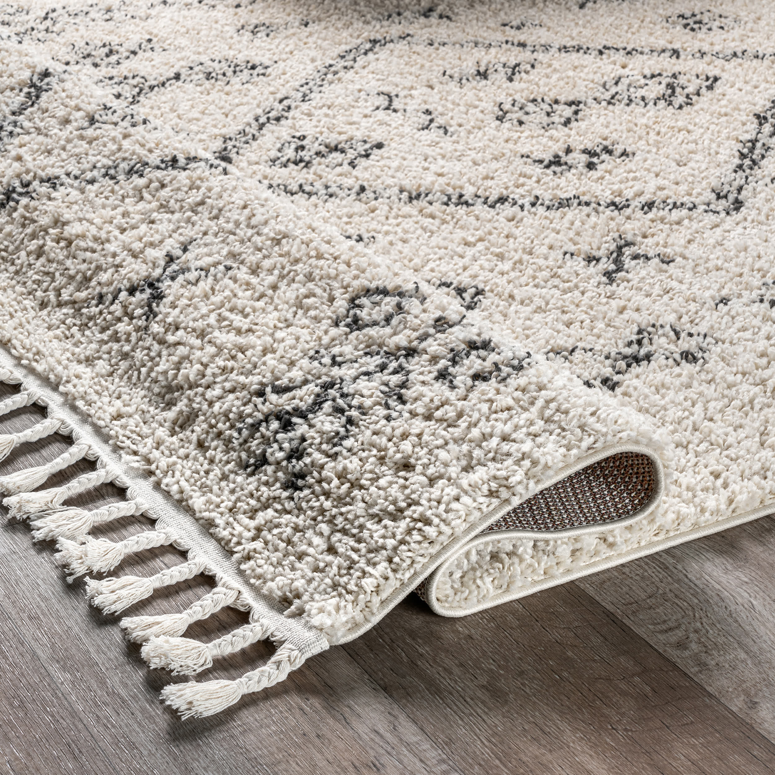 Kayla Moroccan Abstract Tassel Rug - Image 4