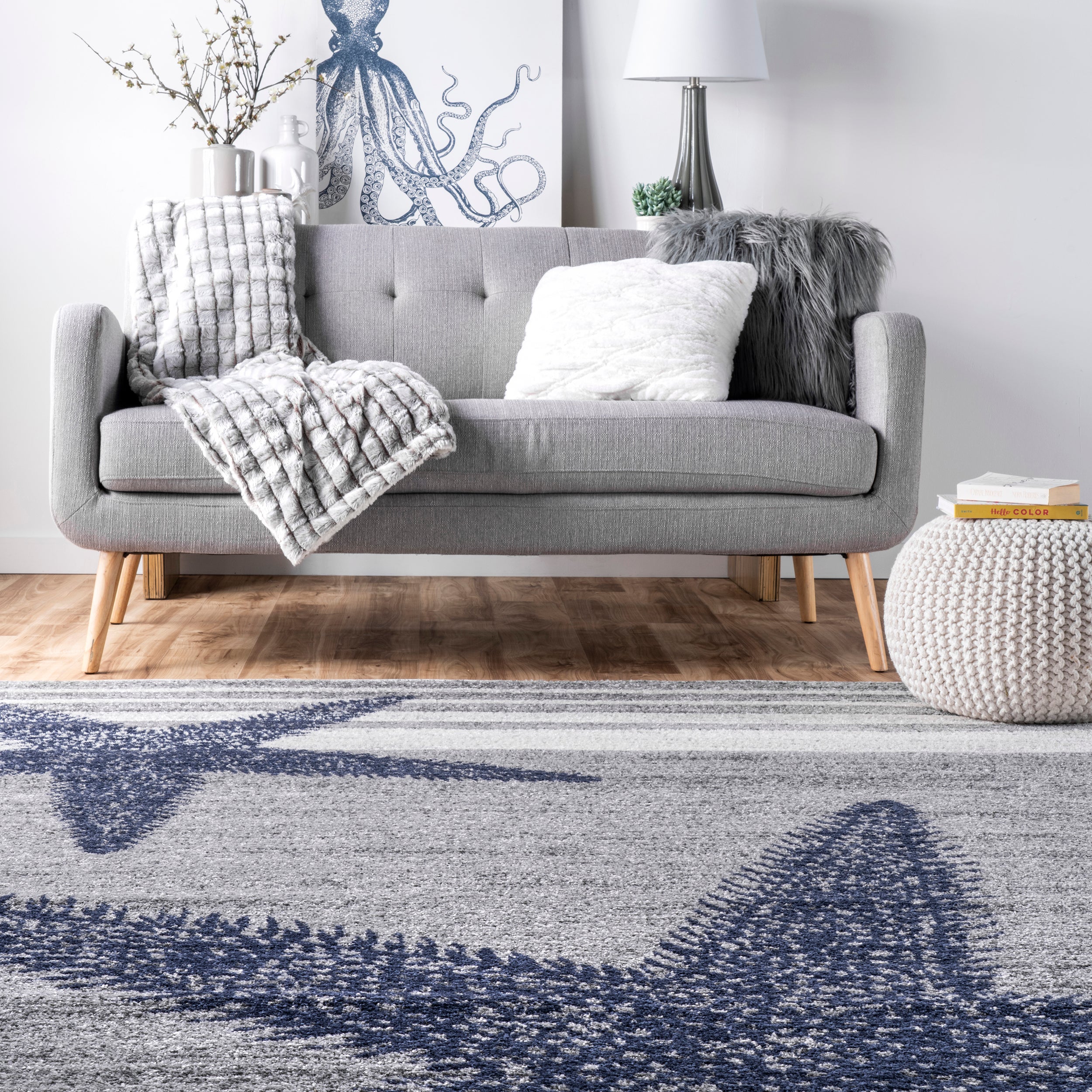 Thomas Paul Starfish and Striped Area Rug - Image 8