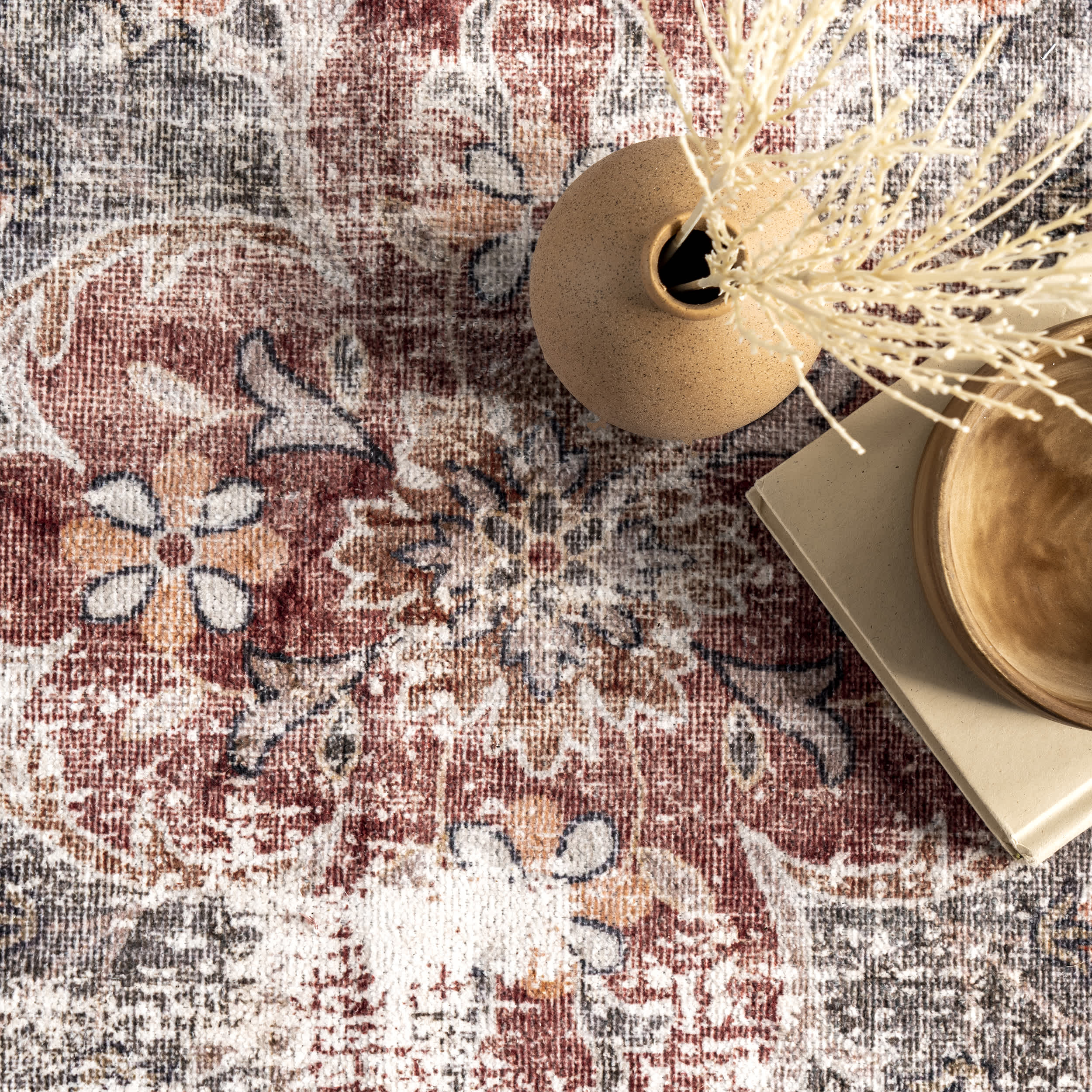 Emelina Traditional Persian Machine Washable Area Rug - Image 6