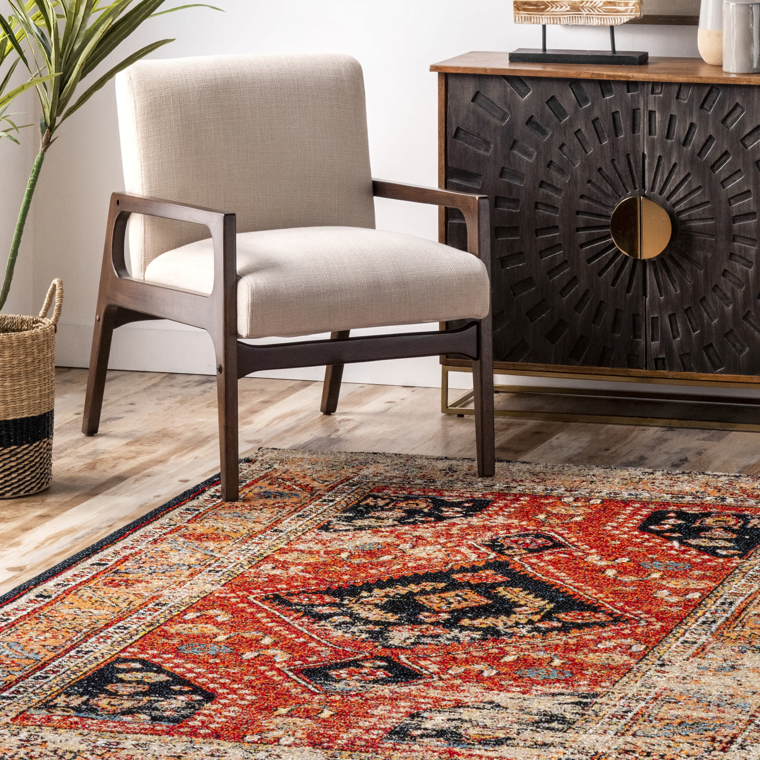 Indoor/Outdoor Transitional Floral Jane Area Rug - Image 9
