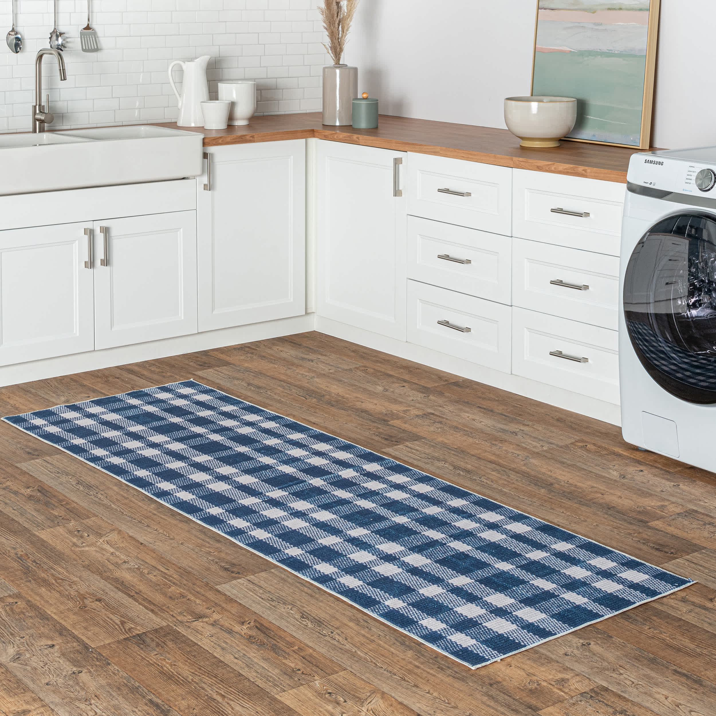 Tartan Plaid Washable Area Rug - Image 10