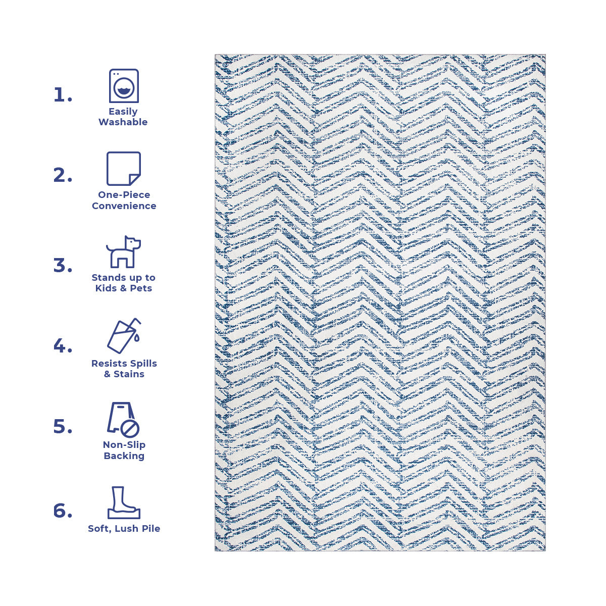Rosanne Machine Washable Geometric Area Rug - Image 14