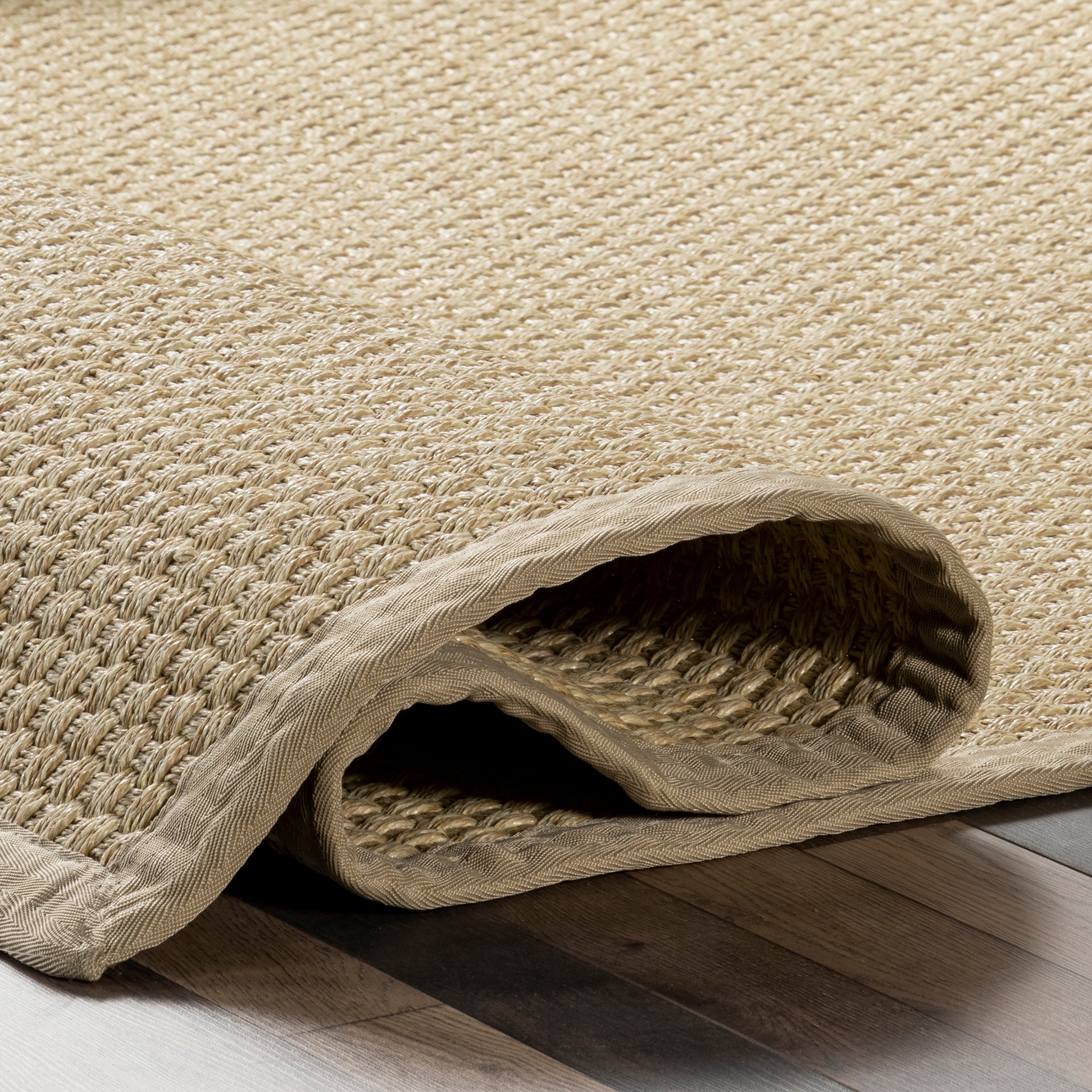 Meena Faux Seagrass Bordered Indoor/Outdoor Area Rug - Image 4