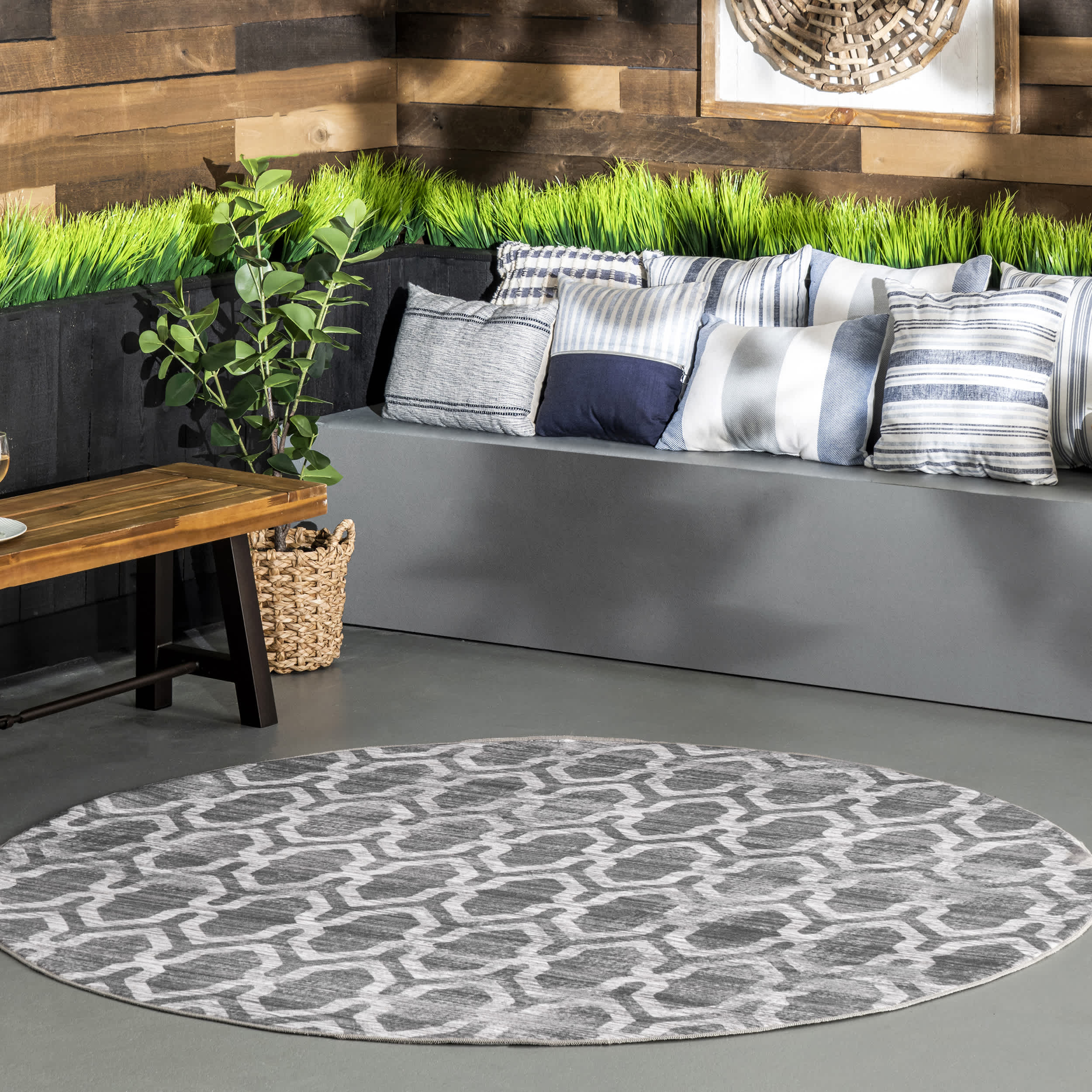 Fae Geometric Machine Washable Indoor/Outdoor Area Rug - Image 21