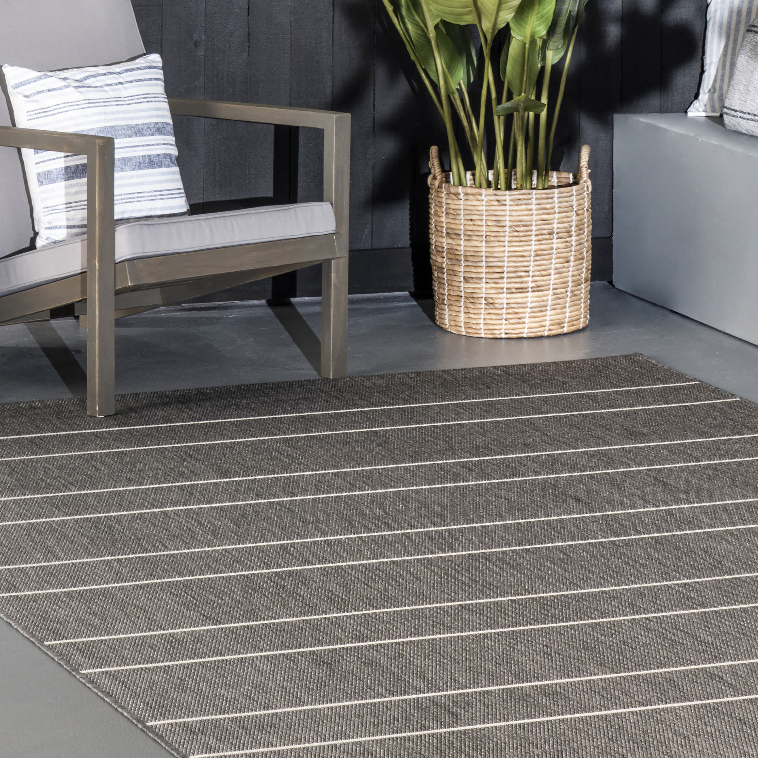 Alaina Indoor/Outdoor Striped Area Rug - Image 9