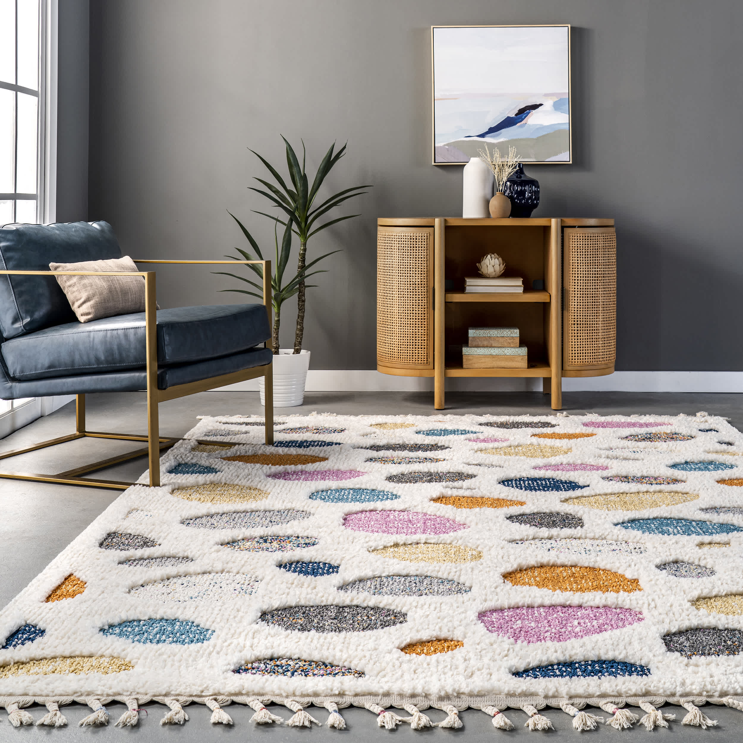 Maybelle Braided Tassle Modern Area Rug - Image 8
