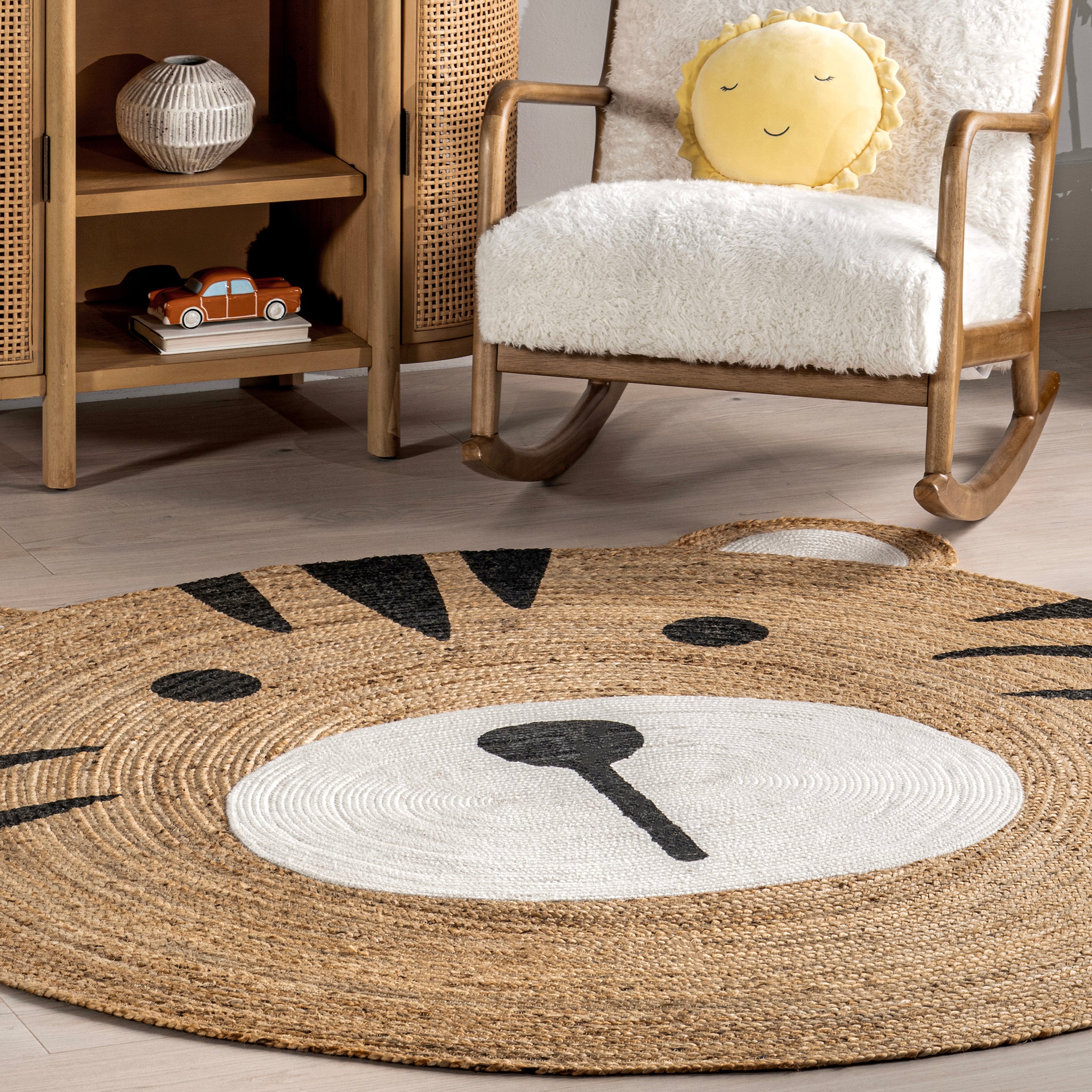 Zaylee Tiger Handwoven Kids Jute Area Rug - Image 9