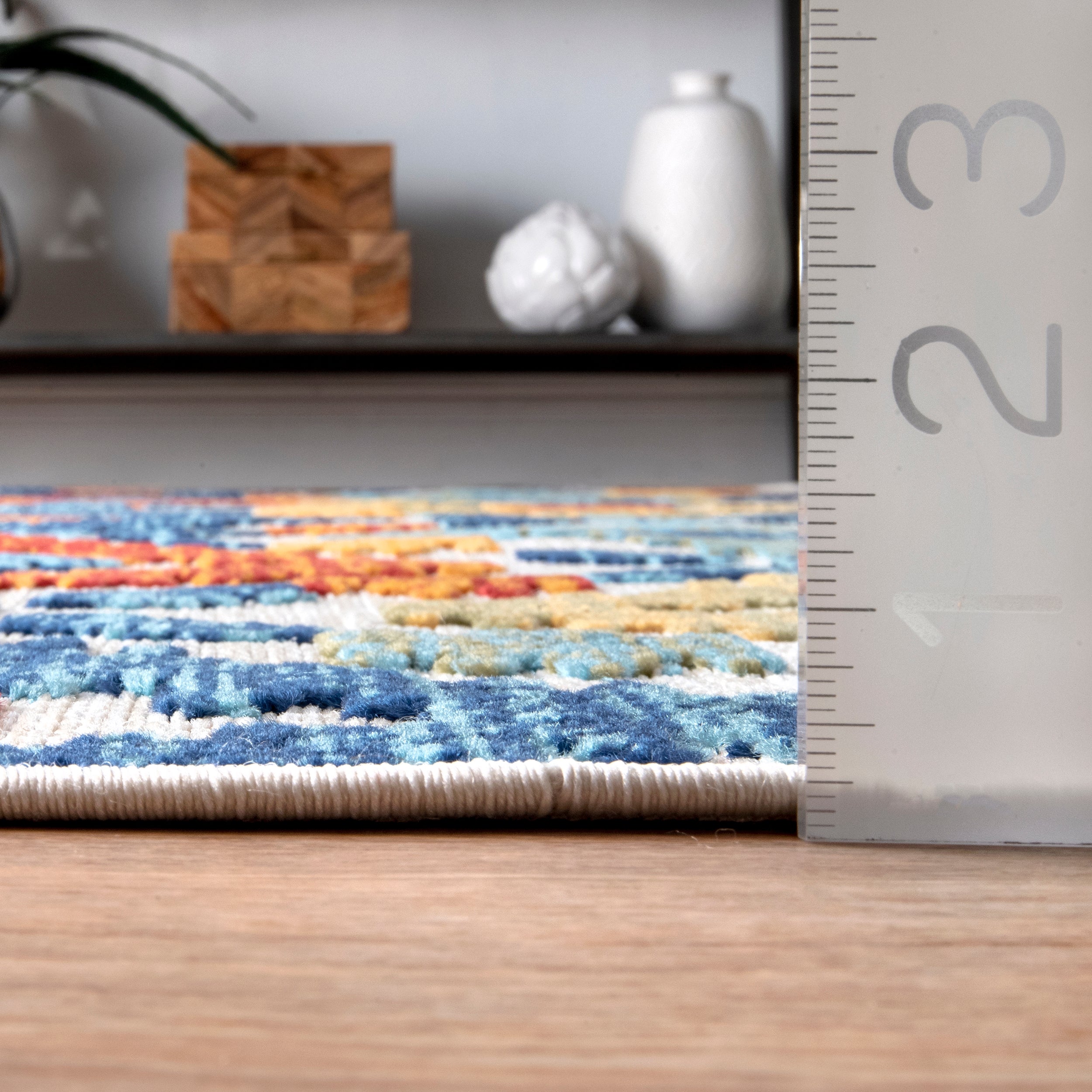 Indoor/Outdoor Transitional Labyrinth Area Rug - Image 3
