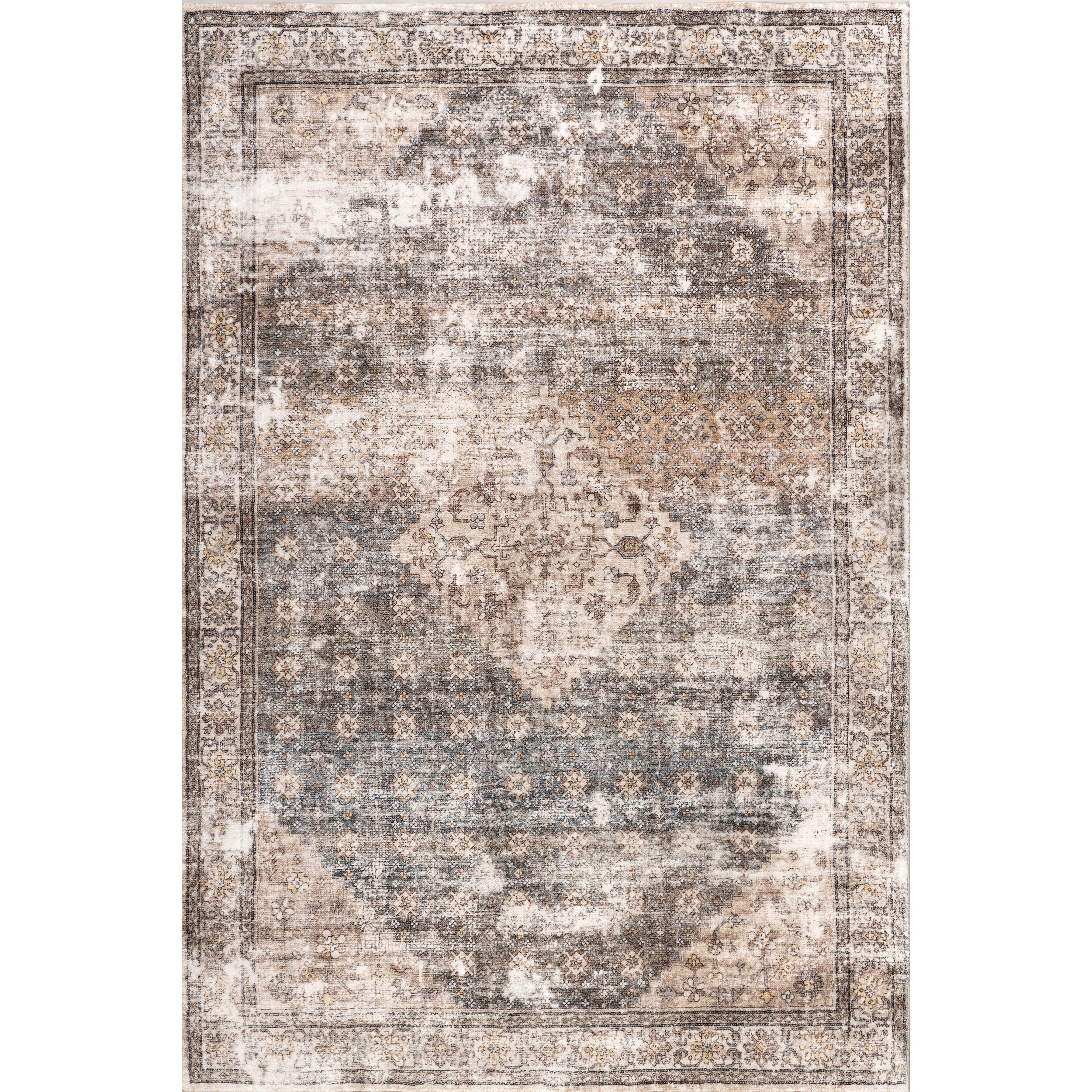 Talita Medallion Machine Washable Area Rug