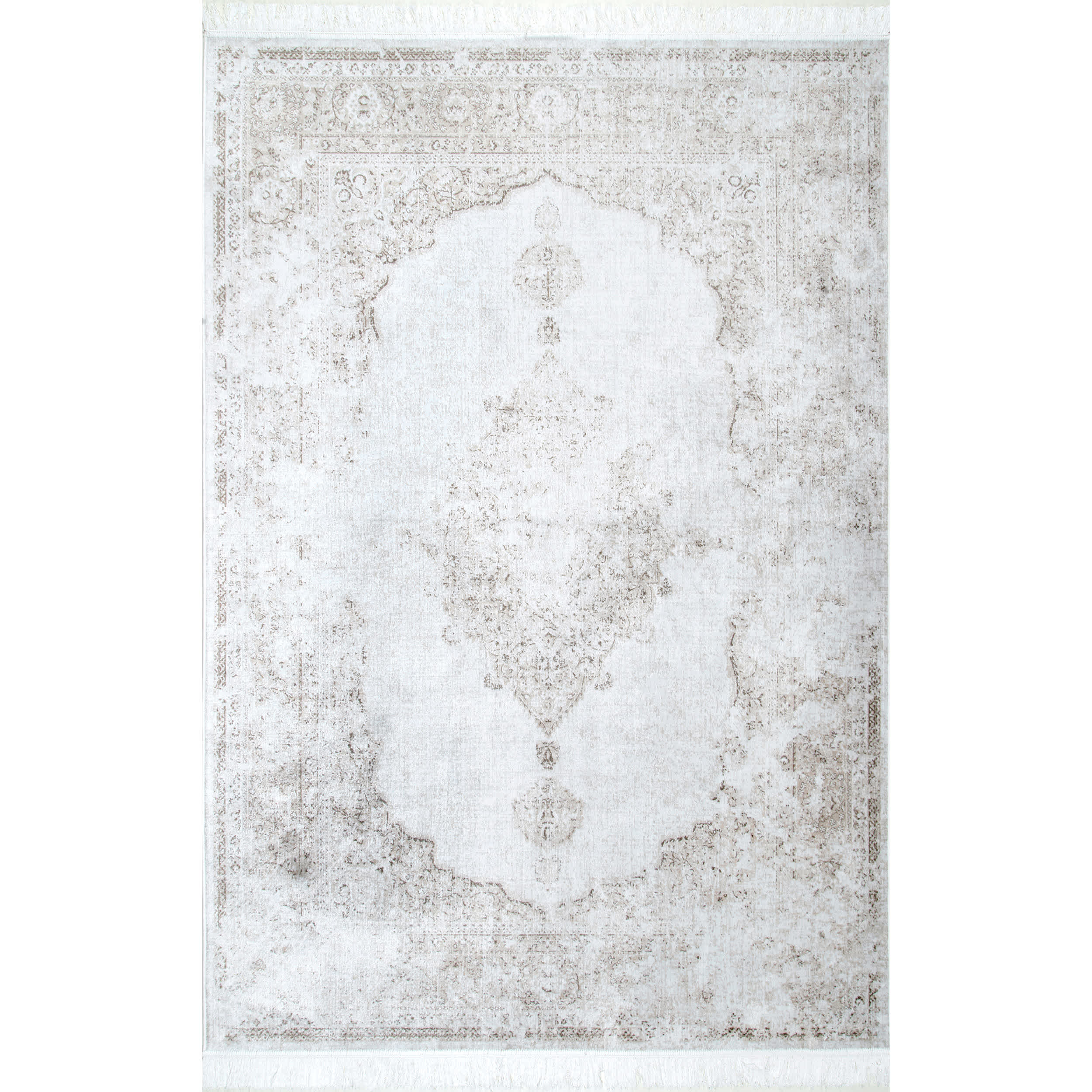 Vintage Medallion Cantrell Fringe Area Rug