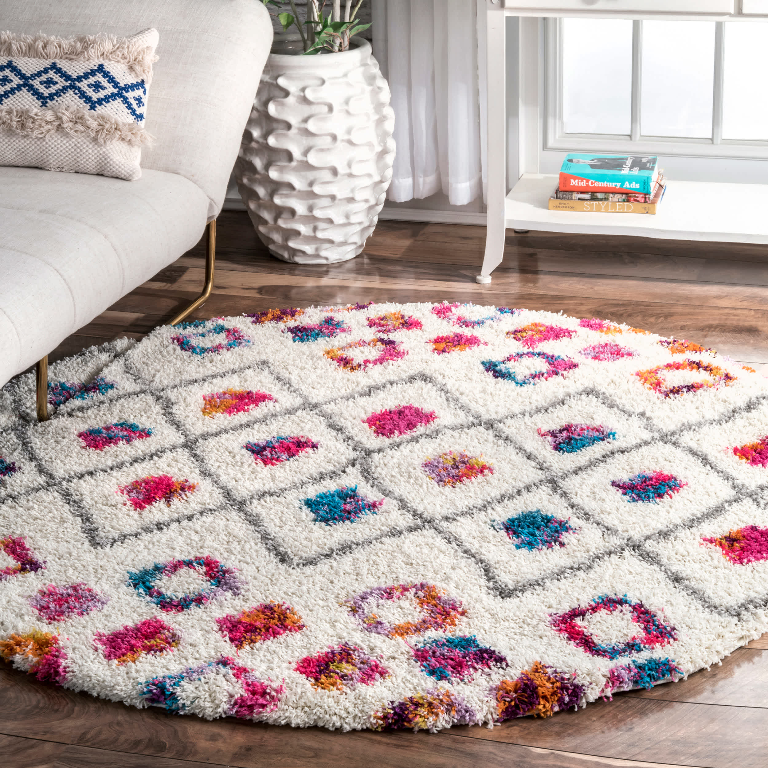Tatyana Moroccan Diamond Trellis Shaggy - Image 11