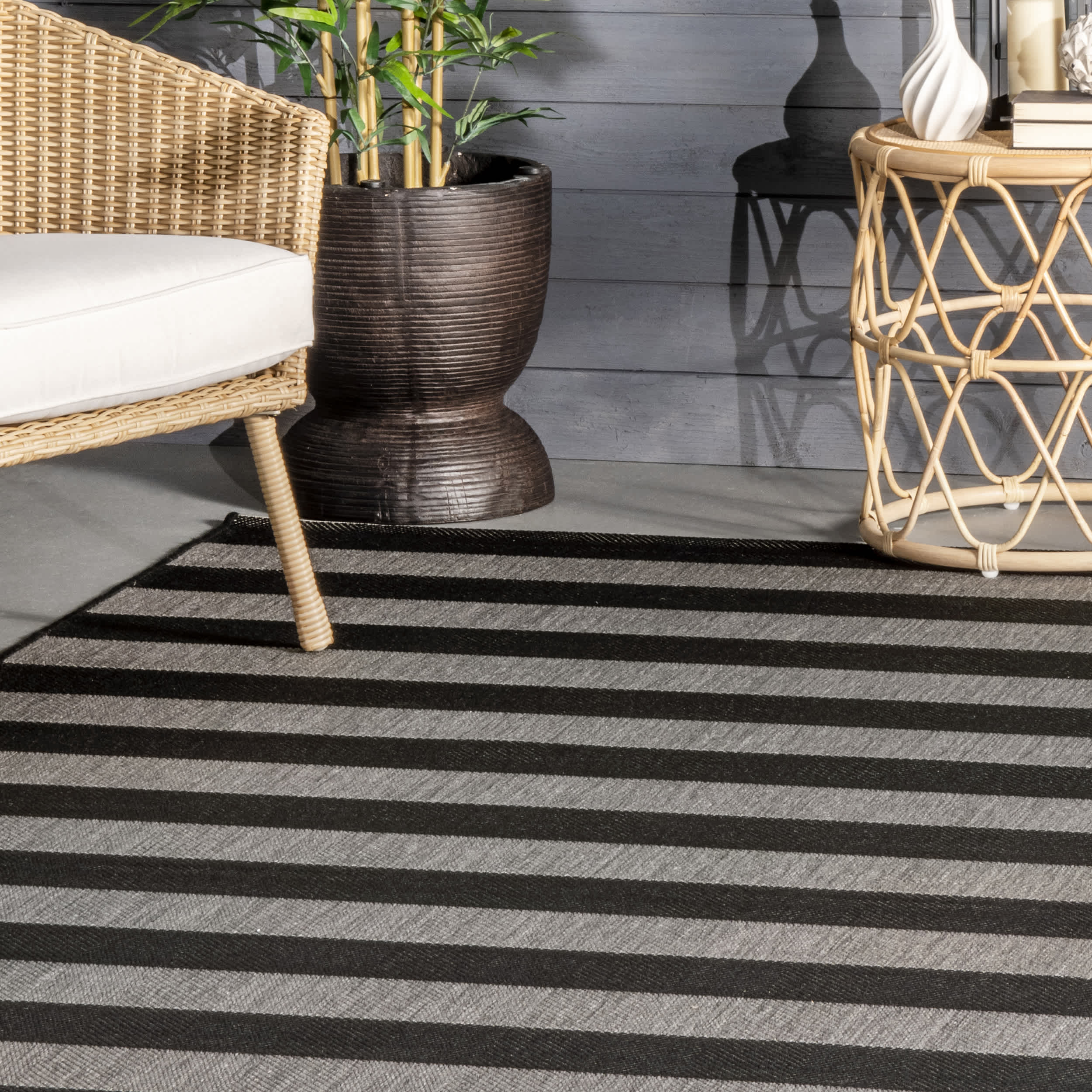 Alexis Striped Indoor/Outdoor Area Rug - Image 9