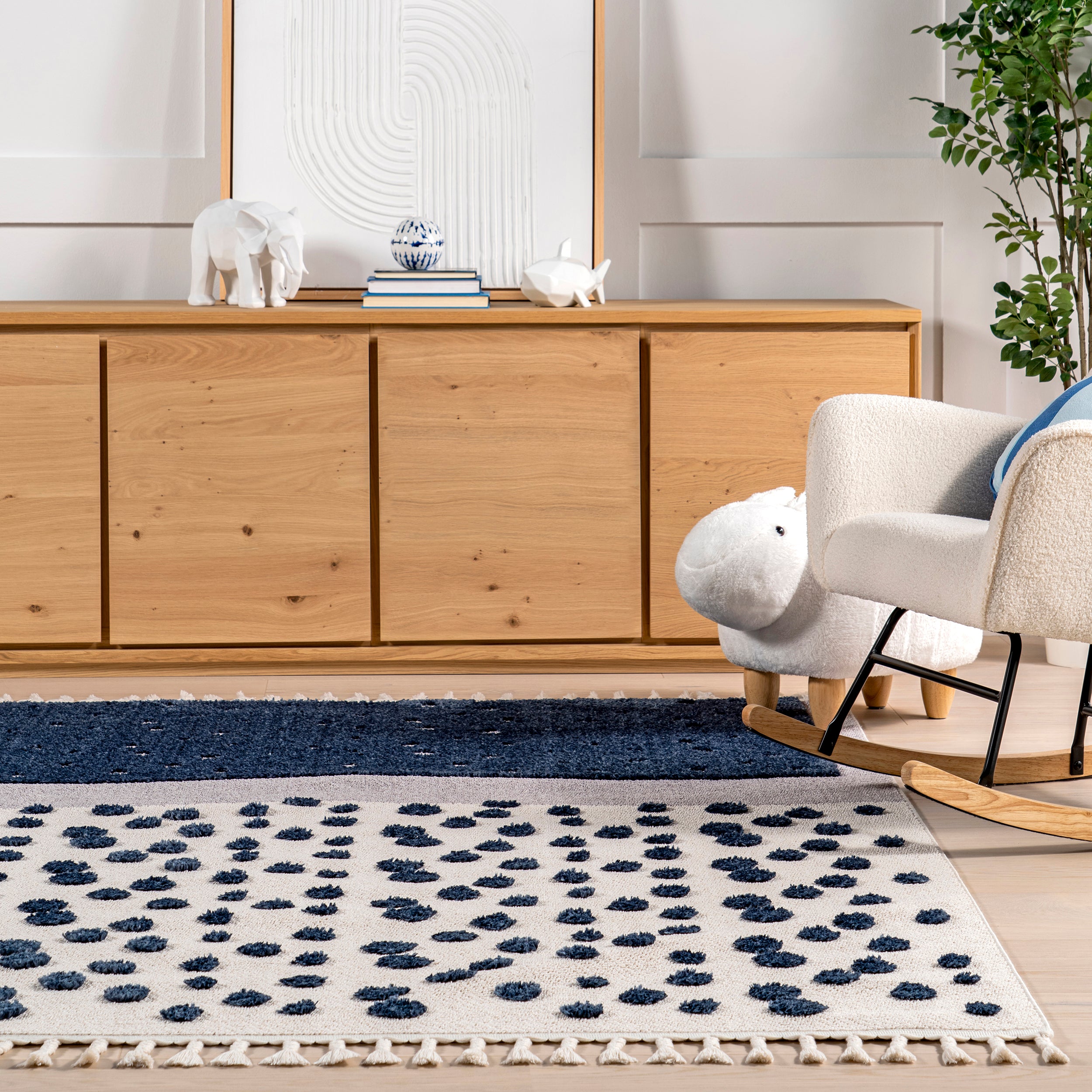 Alena Starry Night High-Low Kids Tasseled Area Rug - Image 8