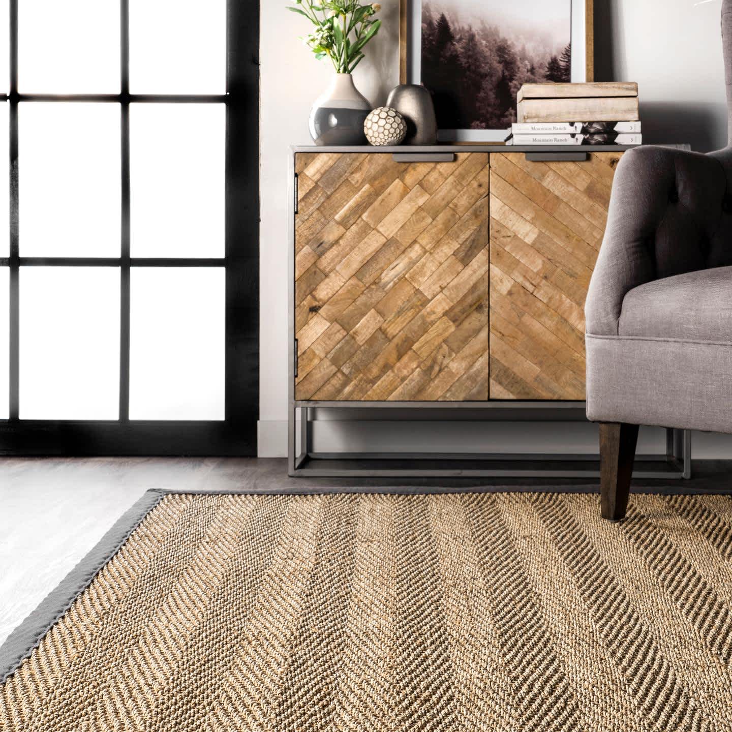 Larnaca Seagrass Herringbone Indoor/Outdoor Area Rug - Image 26