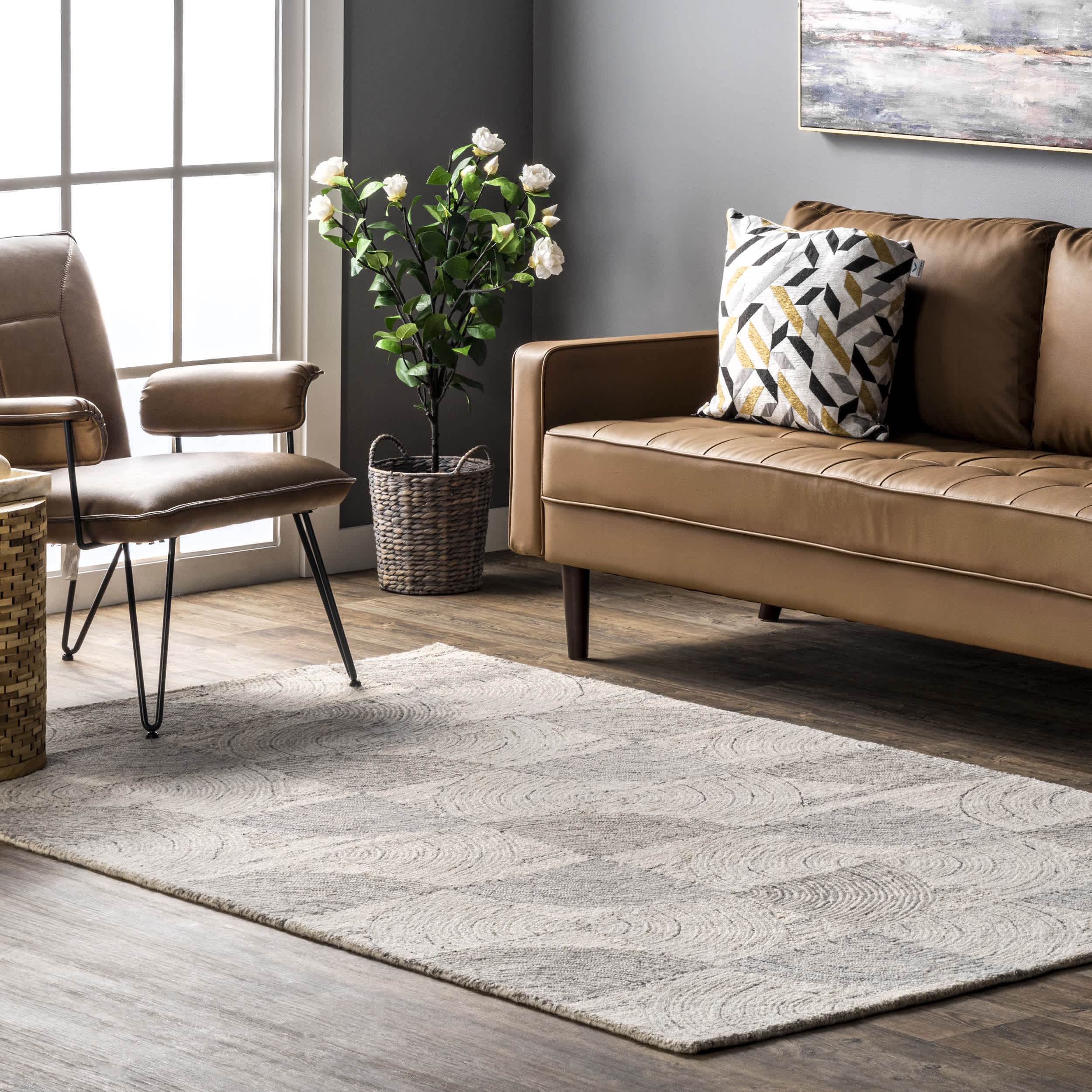 Liv Hand Tufted Wool Geometric Area Rug - Image 11