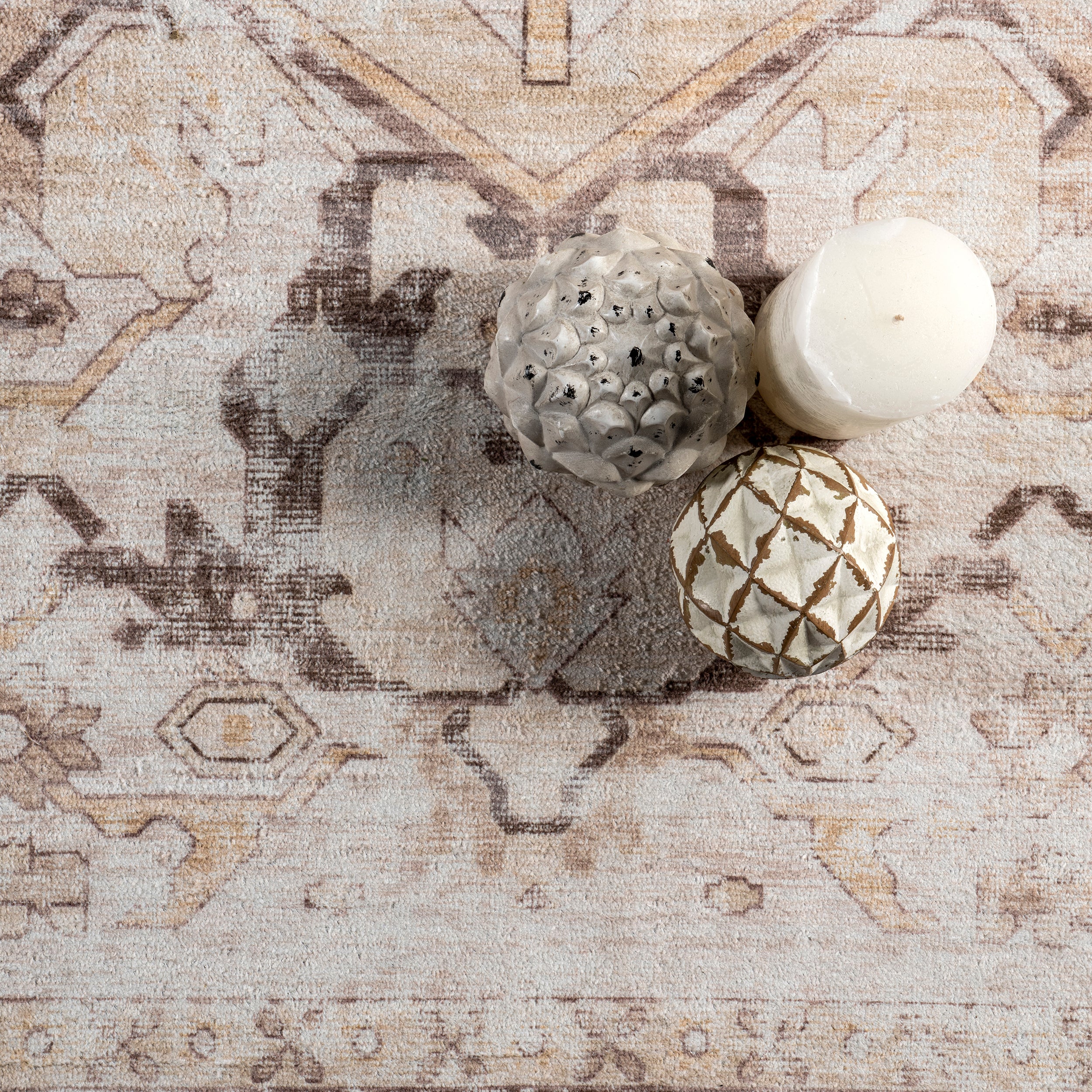 Diane Vintage Medallion Machine Washable Area Rug - Image 6