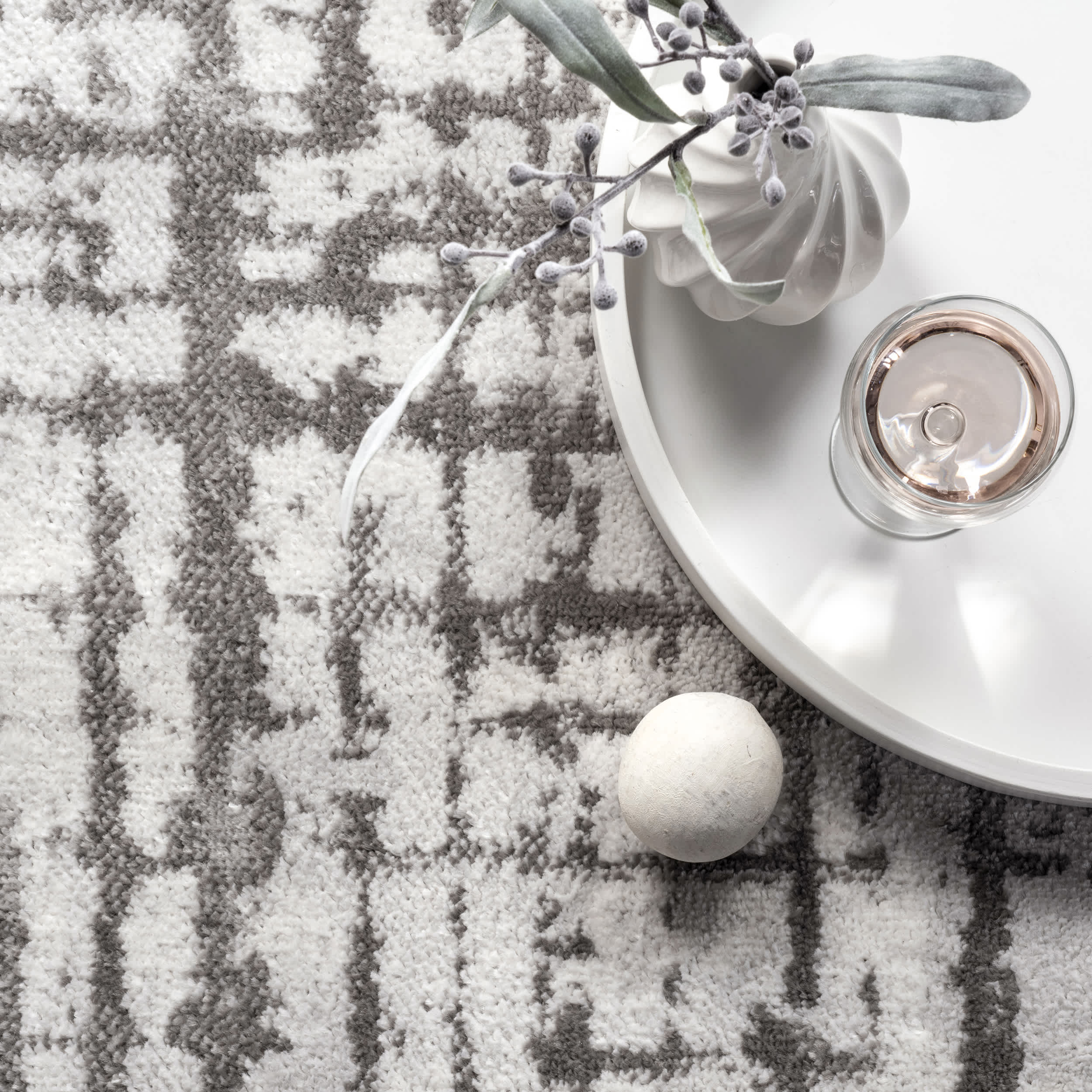 Annie Modern Crosshatch Abstract Area Rug - Image 6