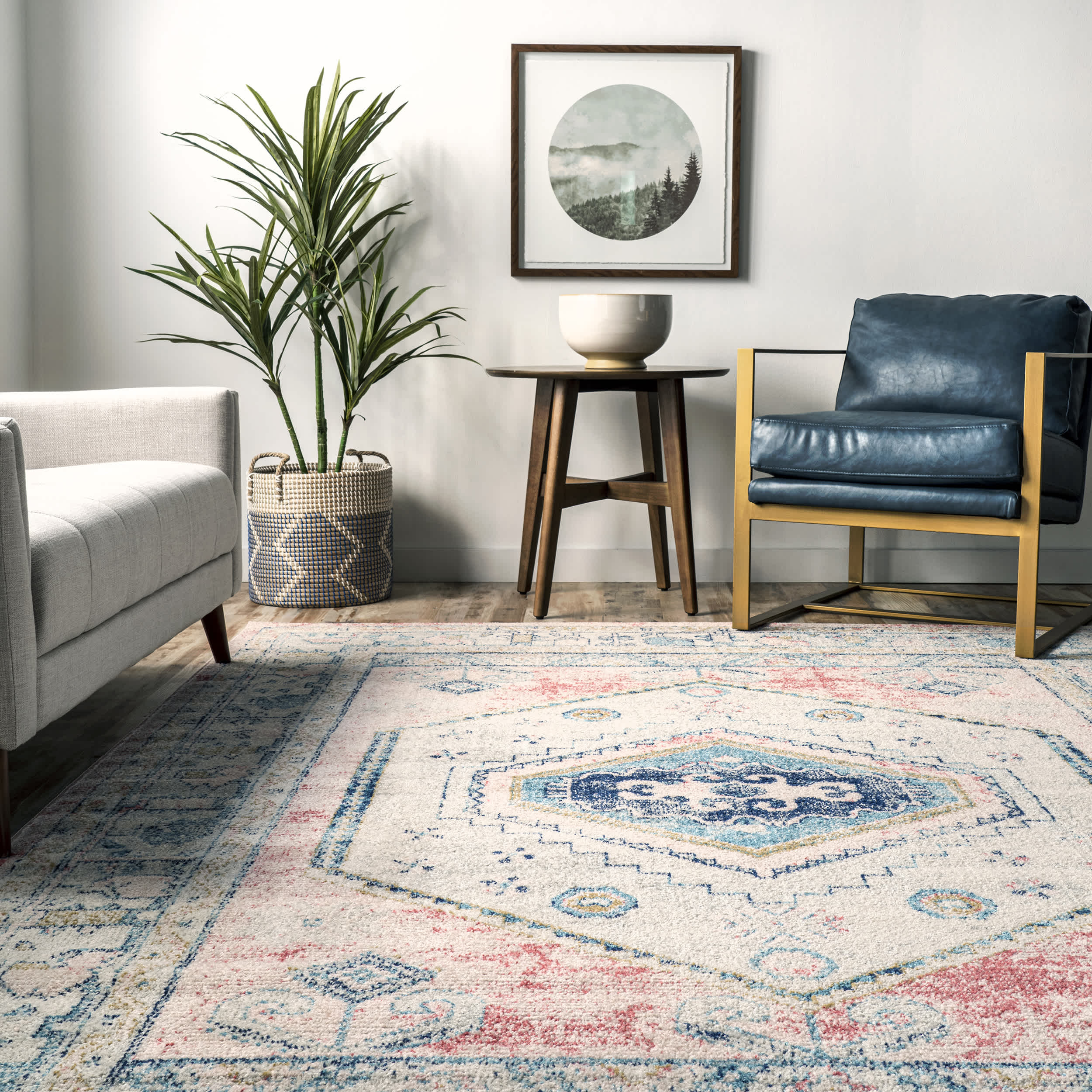 Chase Faded Vintage Medallion Area Rug - Image 8