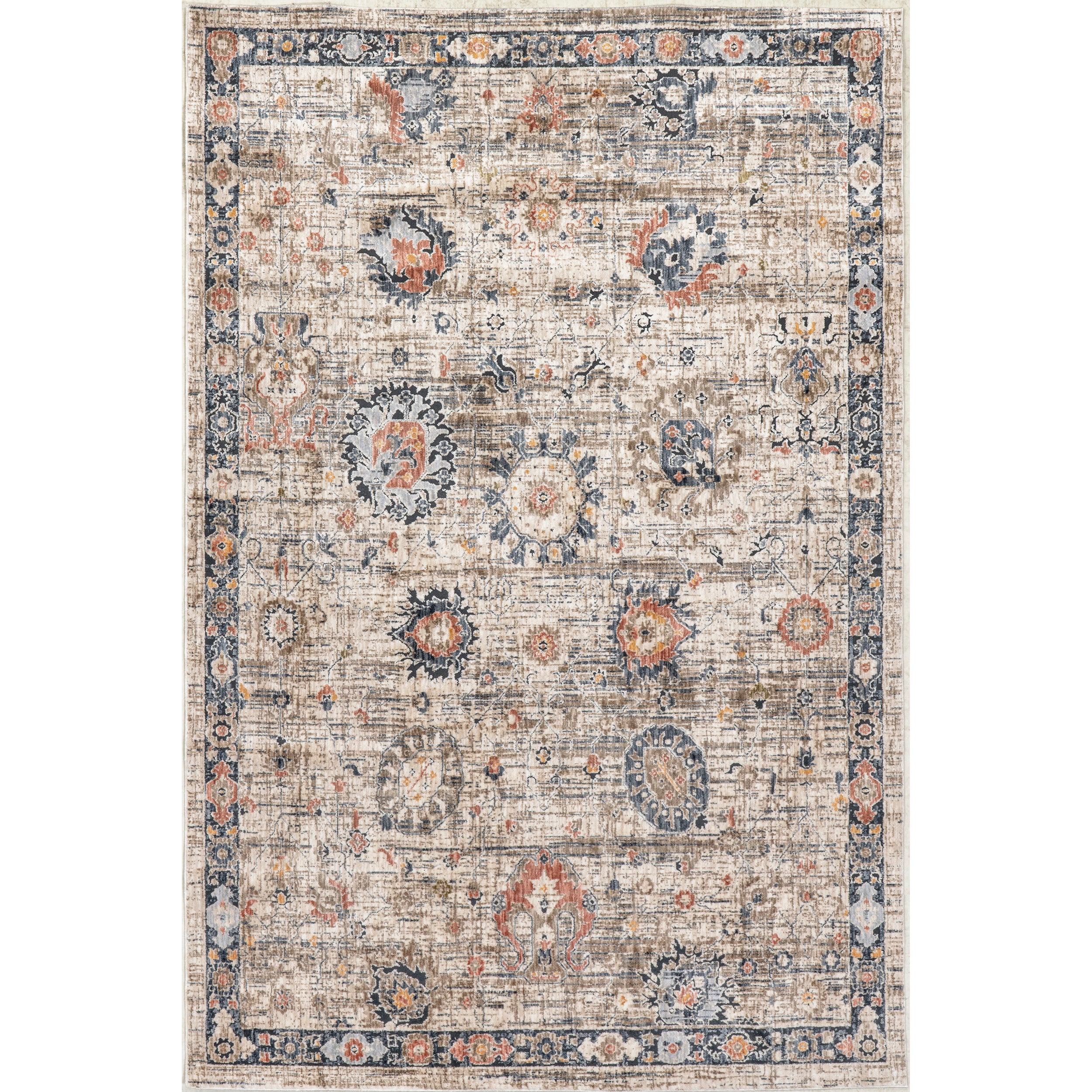Acelynn Distressed Traditional Area Rug