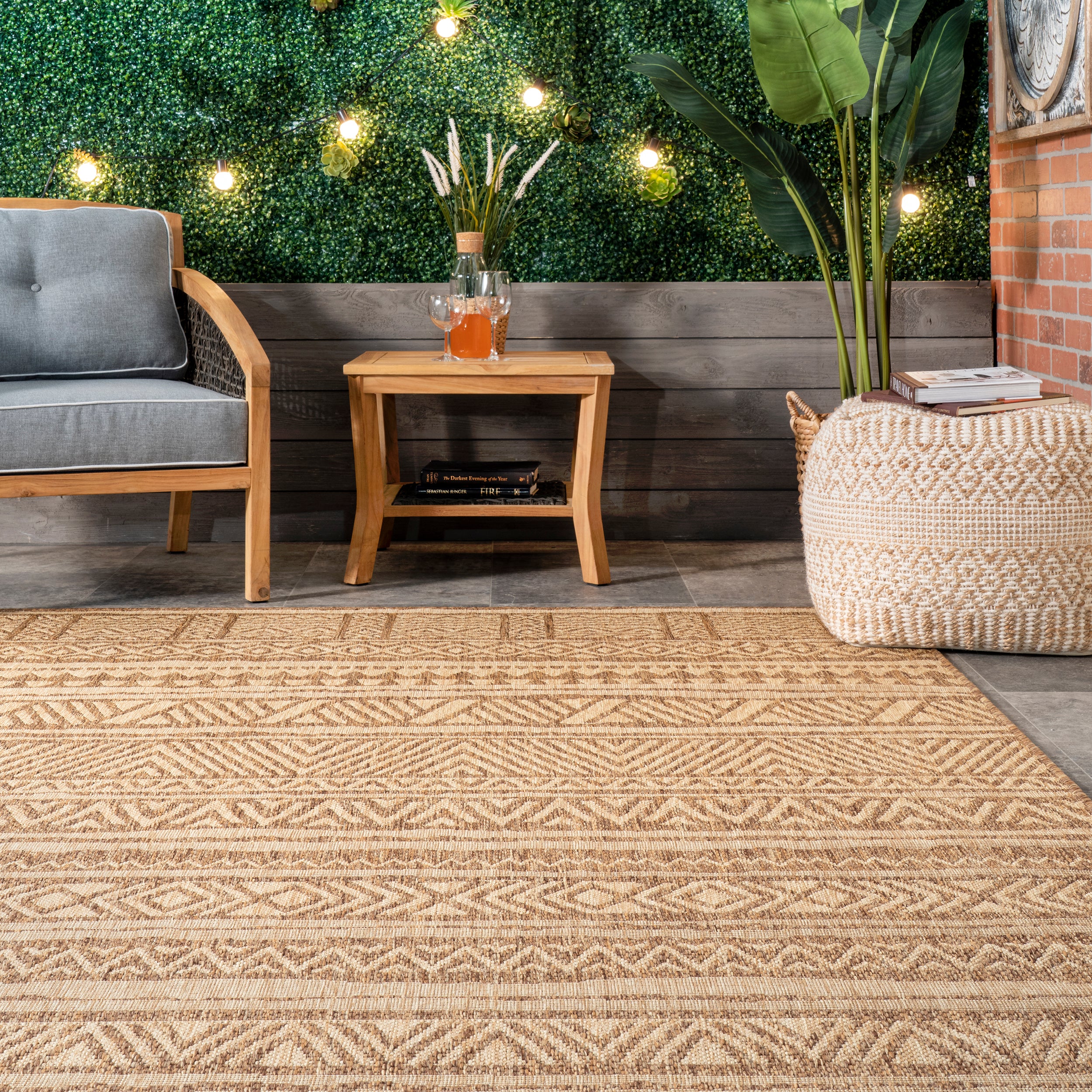 Abbey Tribal Striped Indoor/Outdoor Area Rug - Image 18