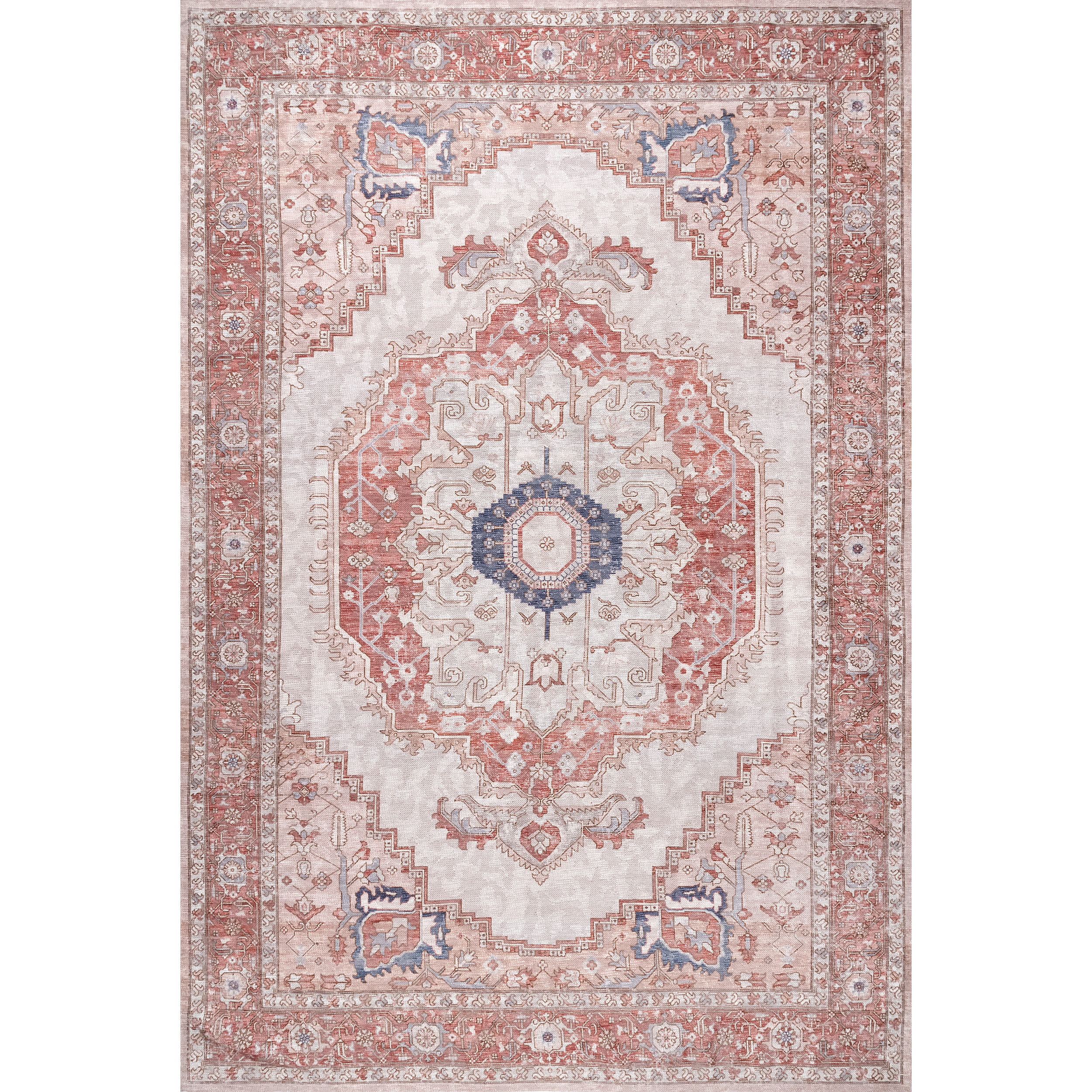 Polly Traditional Medallion Area Rug