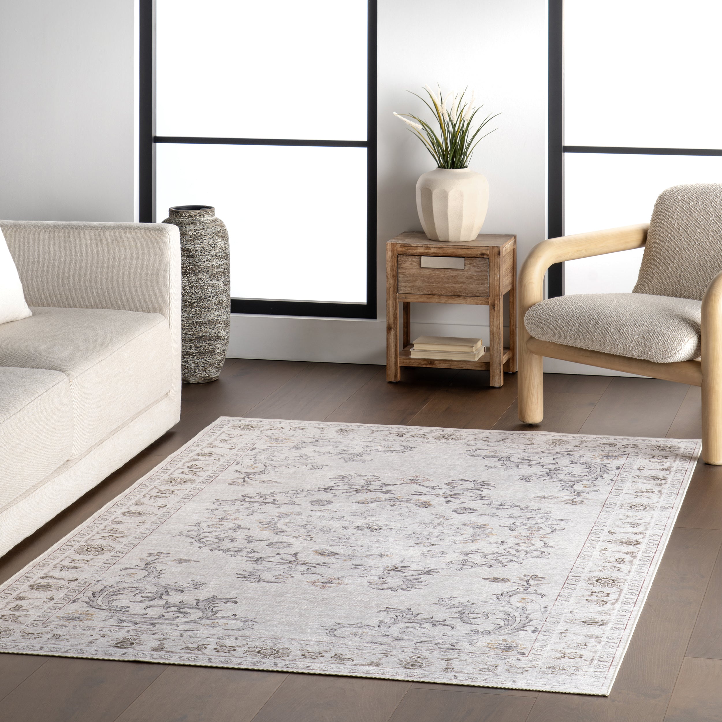 Ainara Splashguard Traditional Machine Washahble Area Rug - Image 2