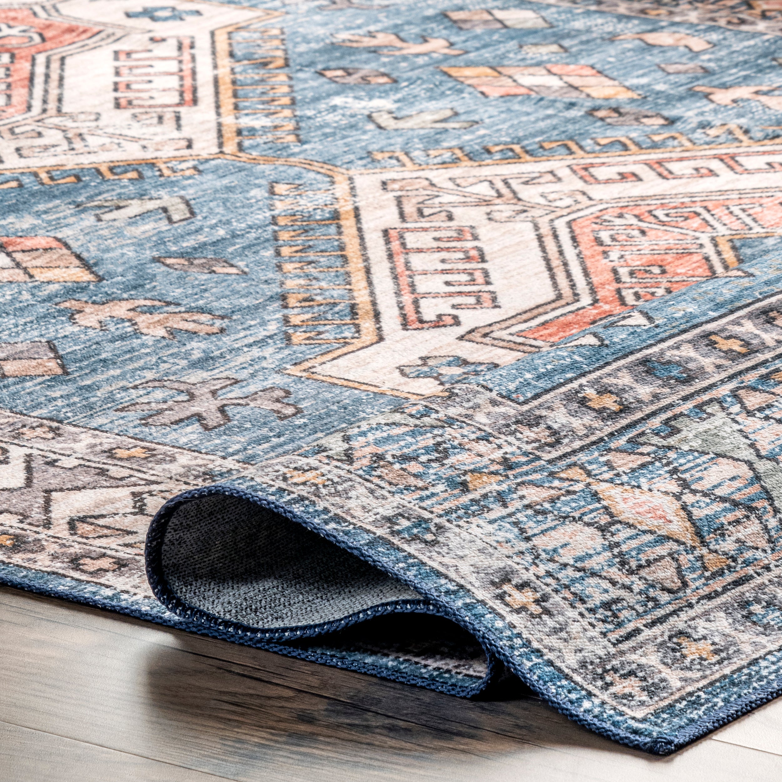 Mae Tribal Motif Machine Washable Area Rug - Image 28
