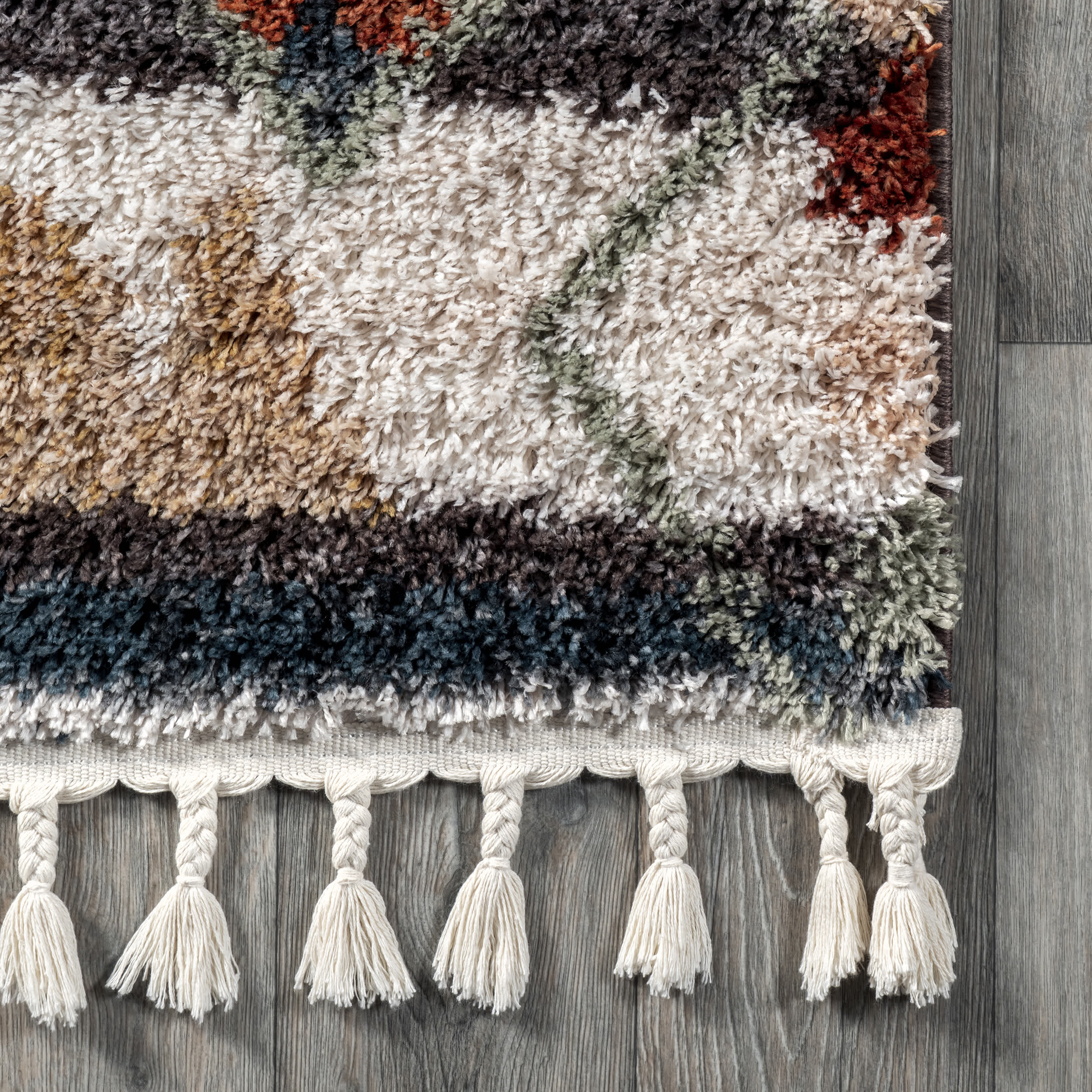 Southwestern Rosemarie Moroccan Tassel Shag Area Rug - Image 22