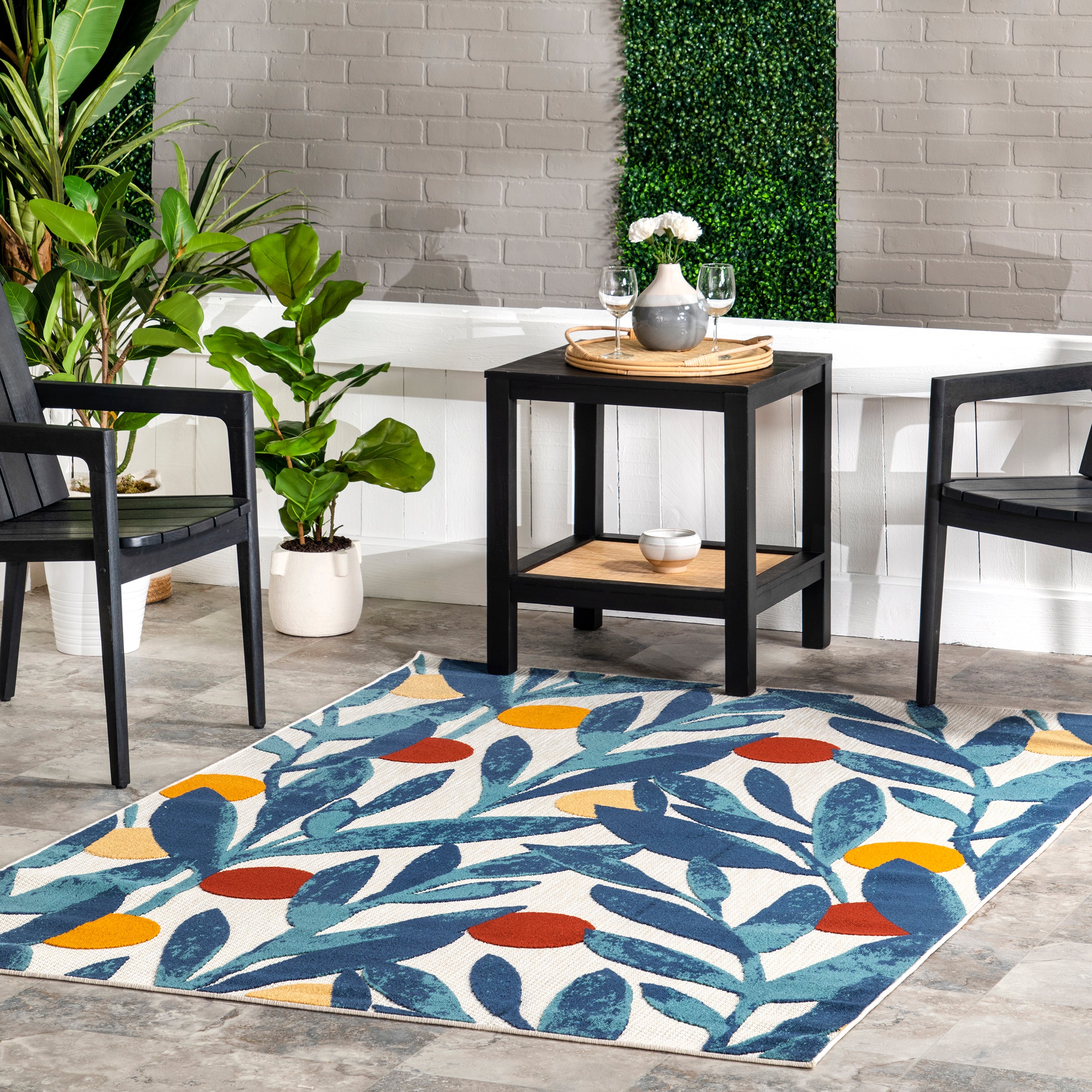 Jenny Floral Indoor/Outdoor Area Rug - Image 2