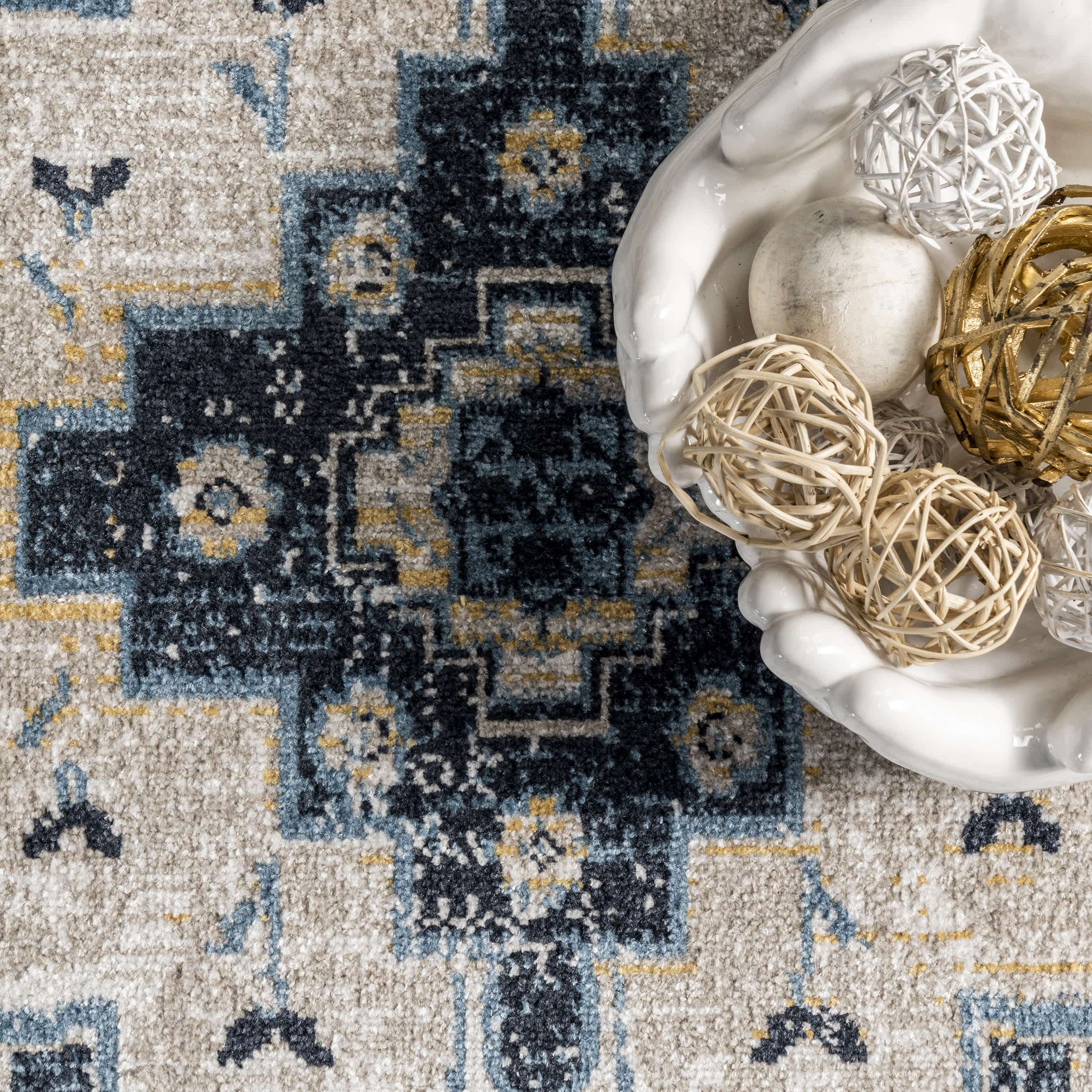 Sonya Machine Washable Vintage Medallion Area Rug - Image 6